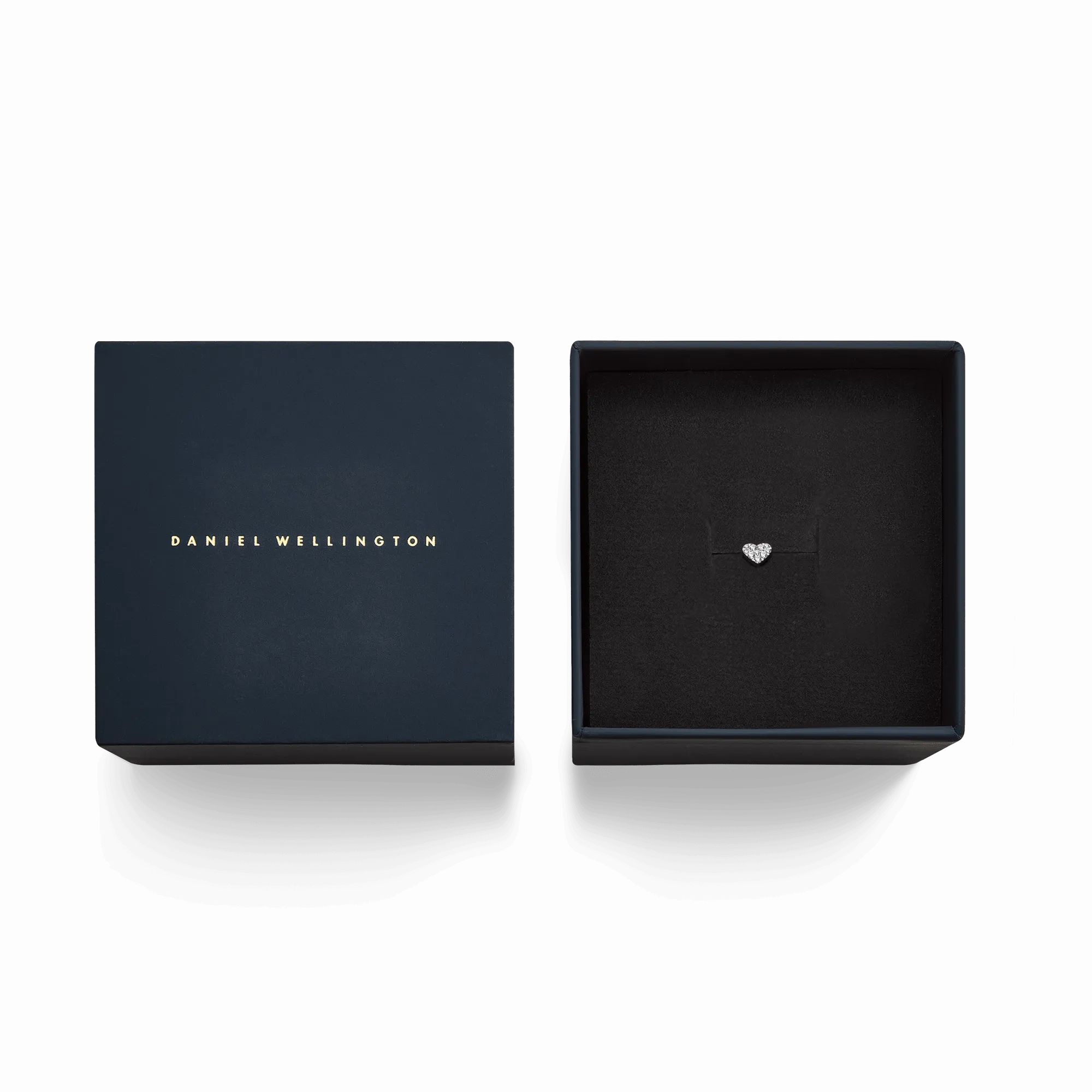 Crystal Heart Stud Silver