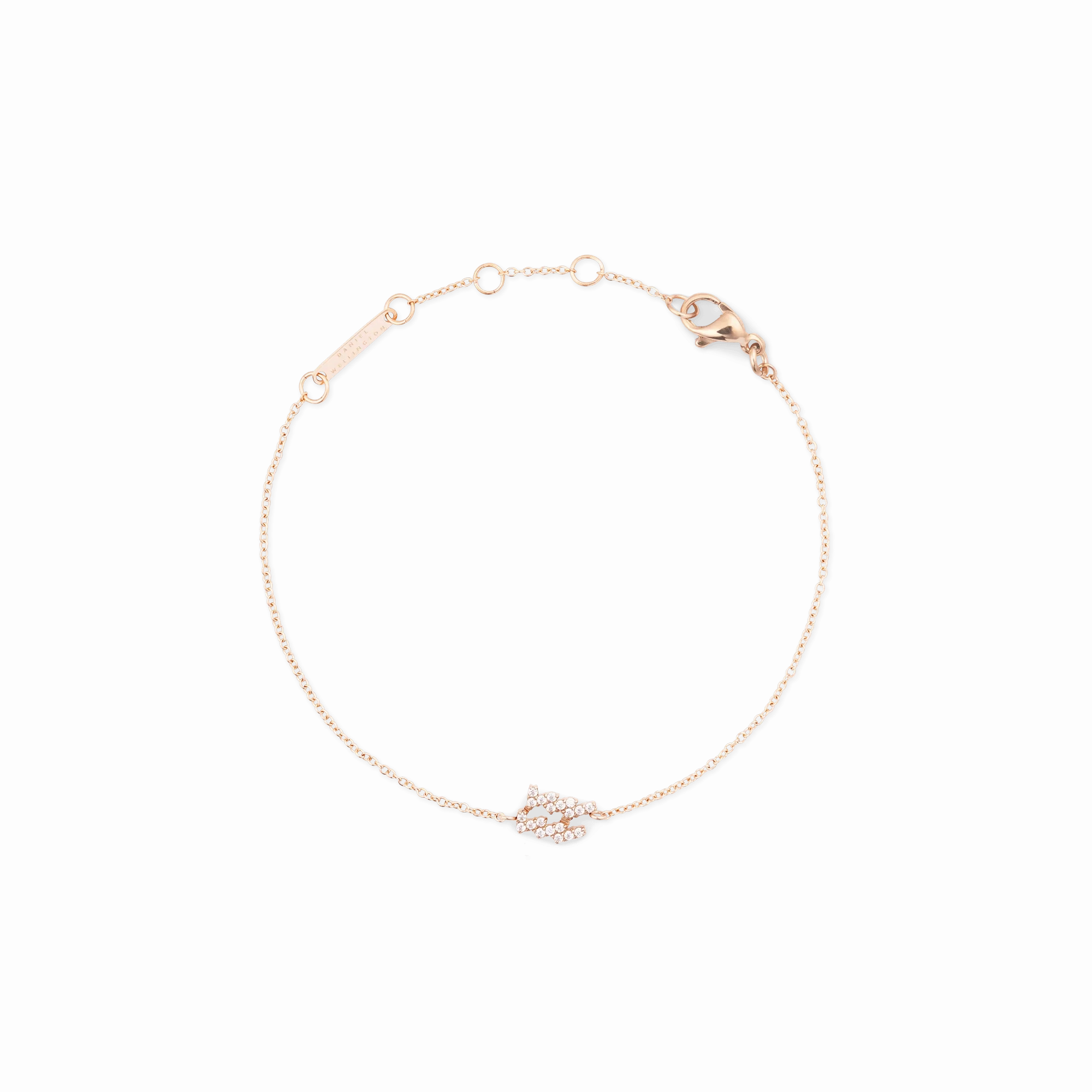 Crystal Zodiac Chain Bracelet Rose Gold
