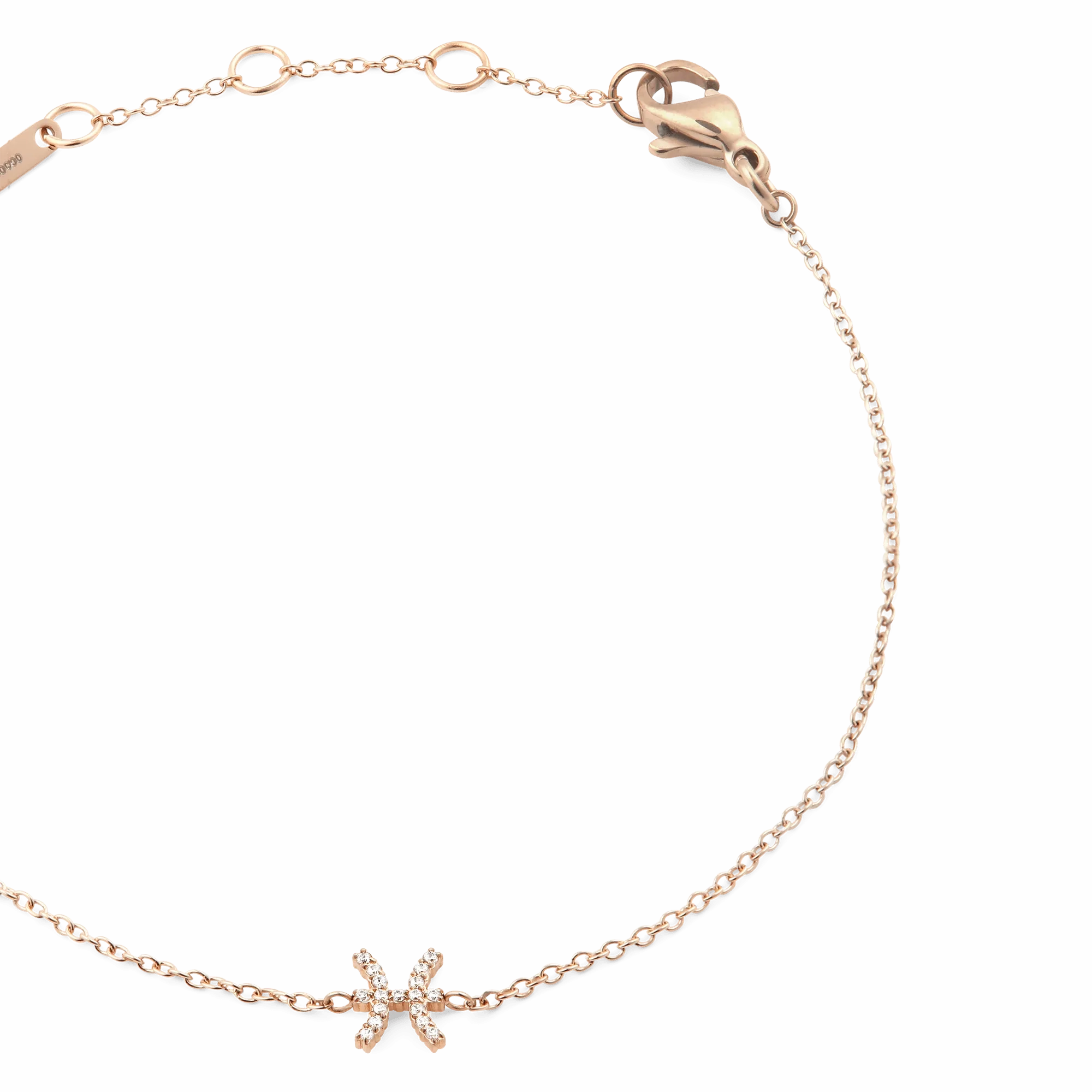 Crystal Zodiac Chain Bracelet Rose Gold