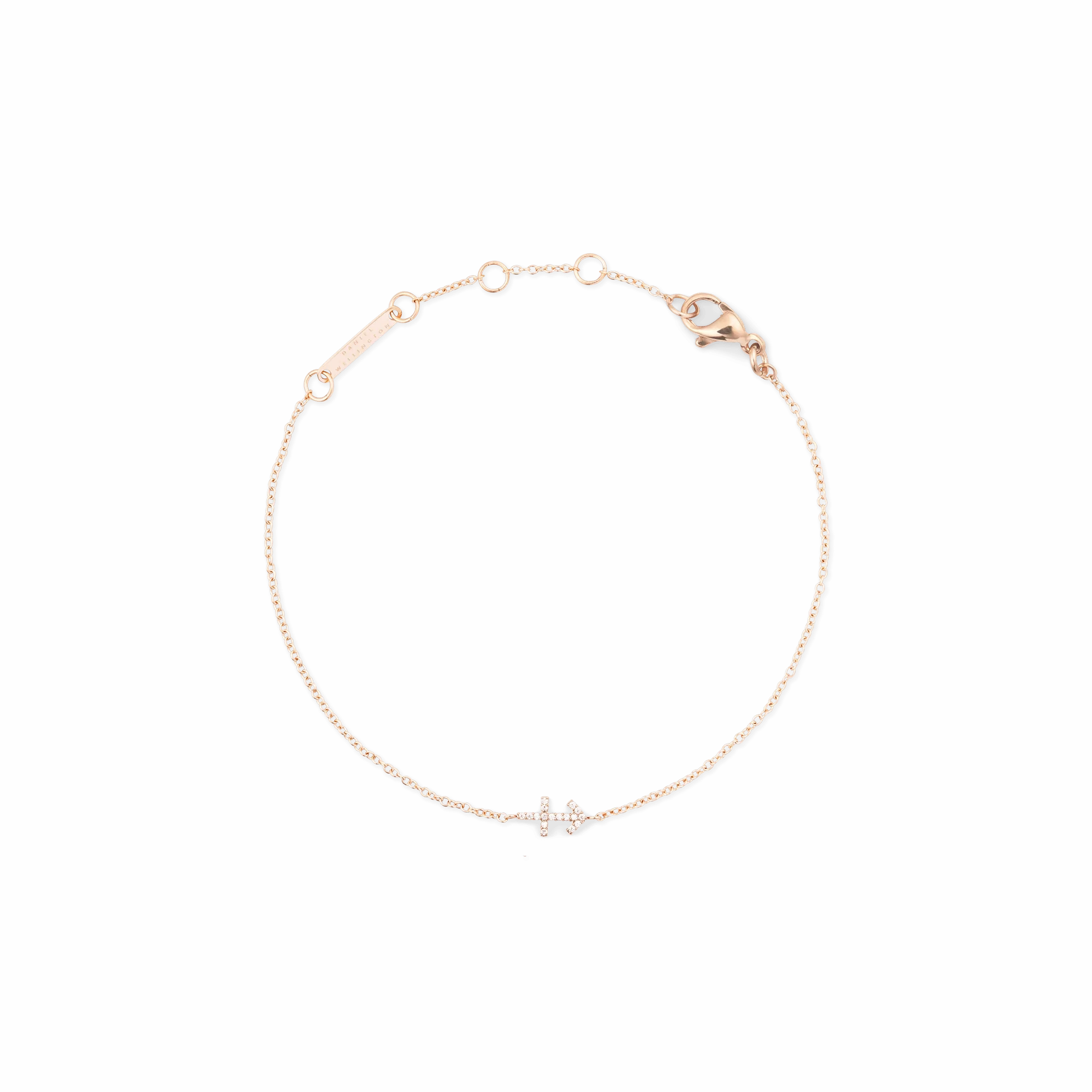 Crystal Zodiac Chain Bracelet Rose Gold