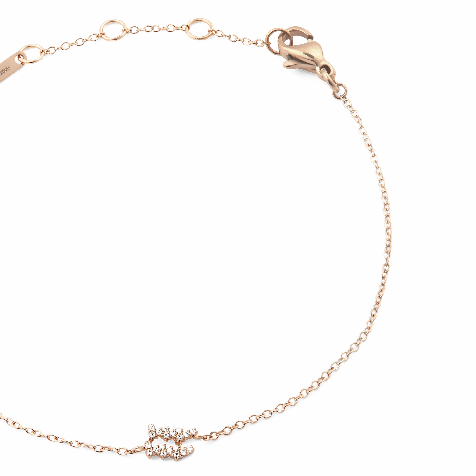 Crystal Zodiac Chain Bracelet Rose Gold