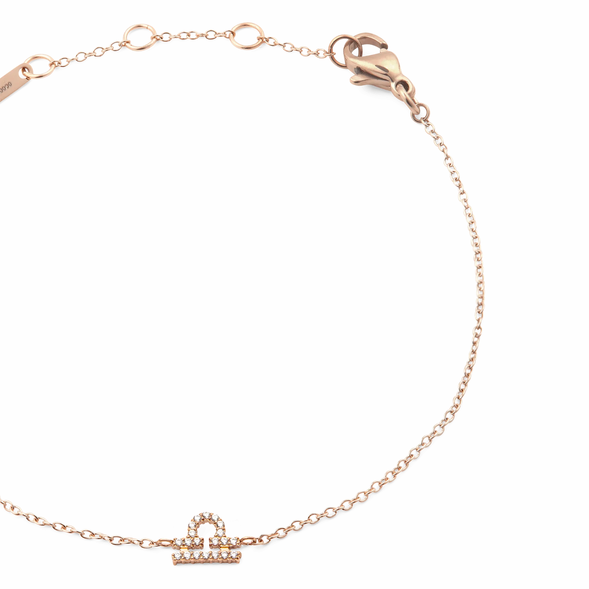Crystal Zodiac Chain Bracelet Rose Gold
