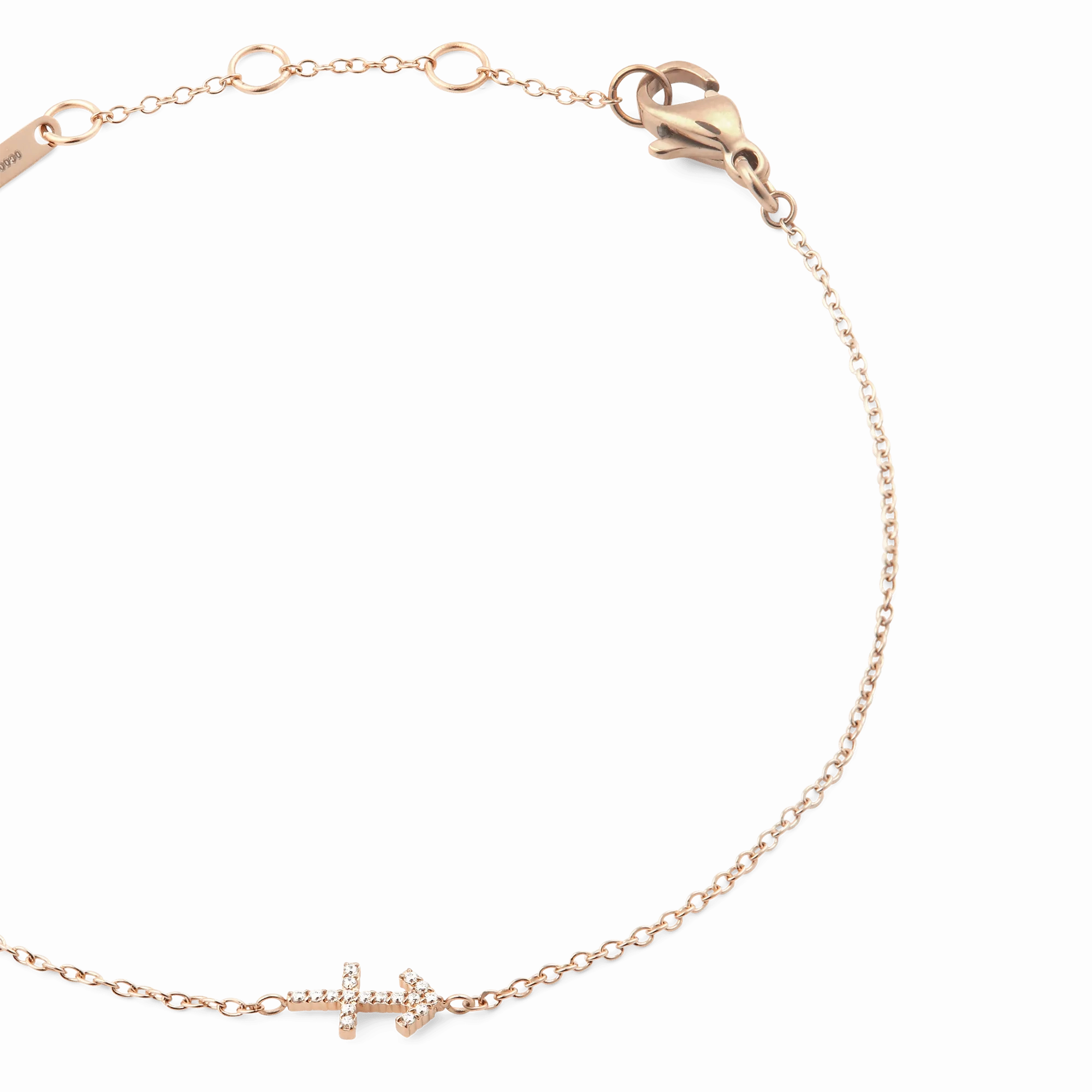 Crystal Zodiac Chain Bracelet Rose Gold