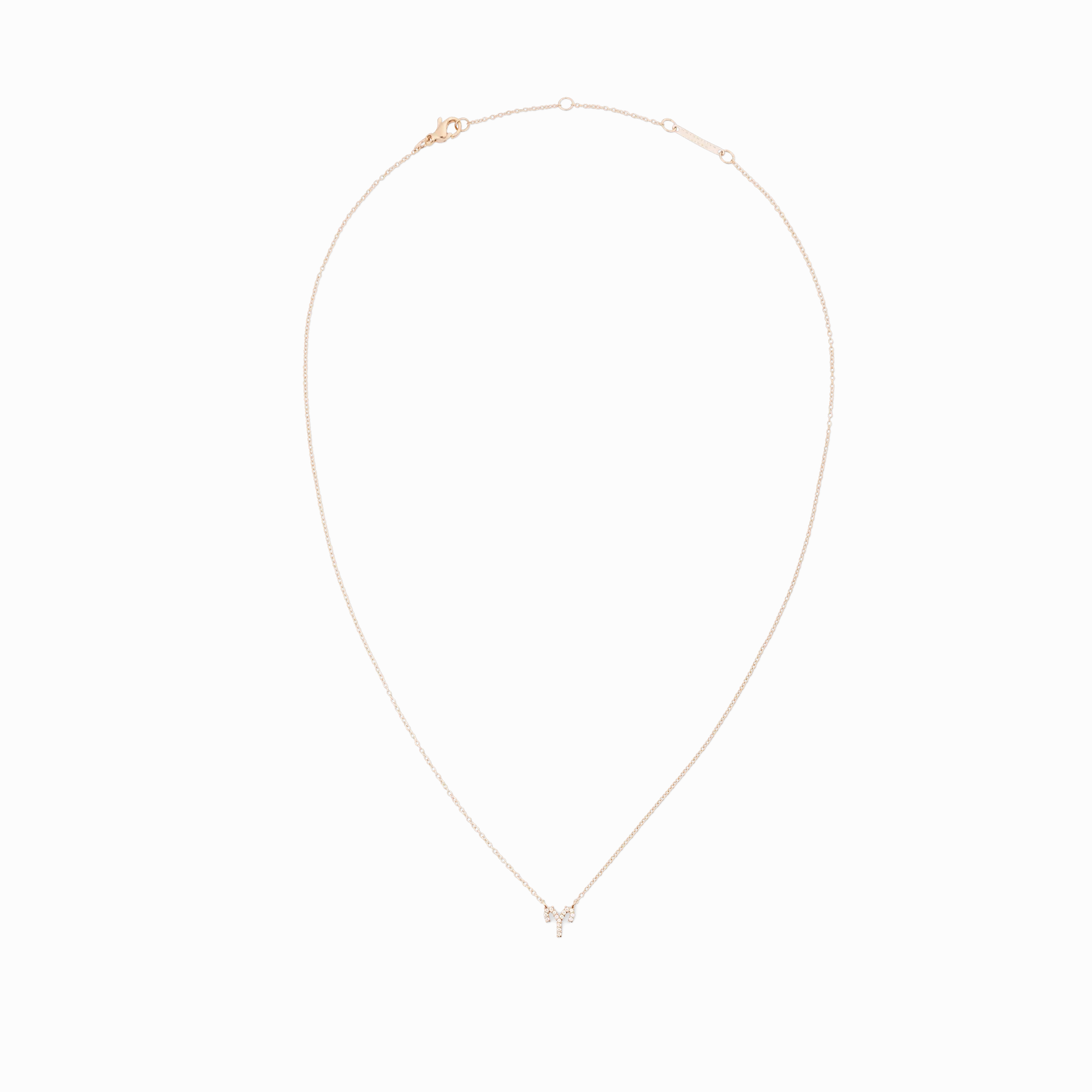Crystal Zodiac Chain Necklace Rose Gold