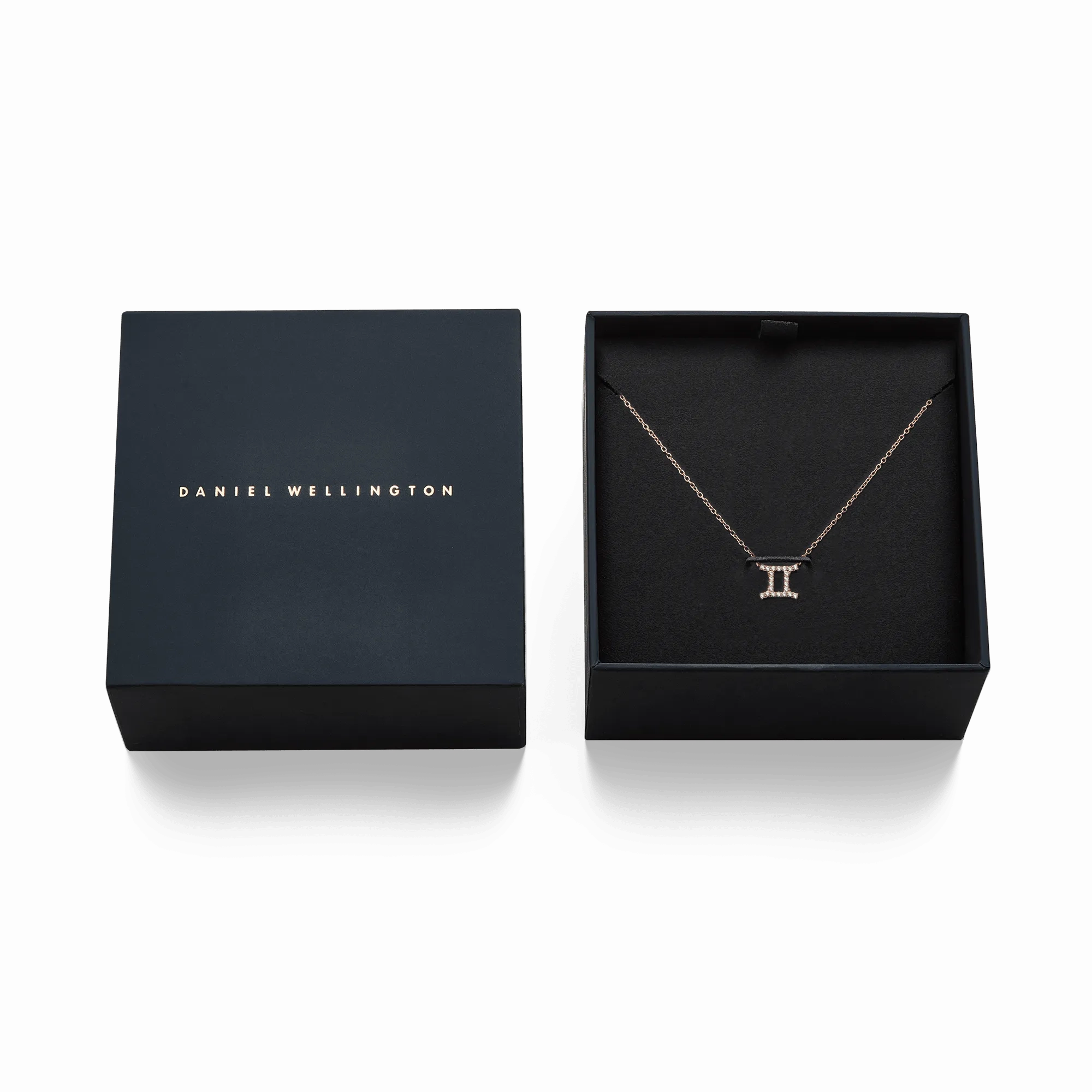 Crystal Zodiac Chain Necklace Rose Gold