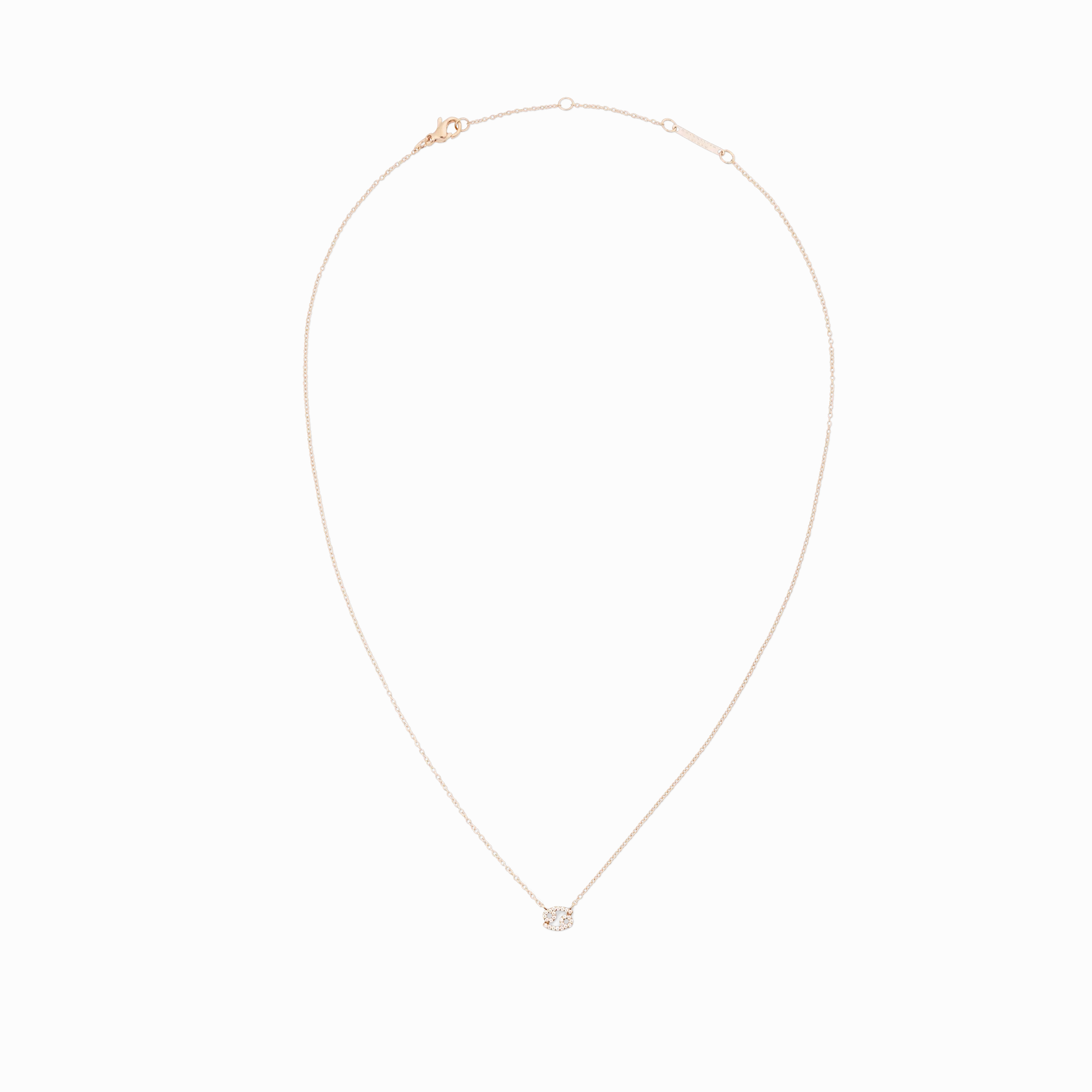 Crystal Zodiac Chain Necklace Rose Gold