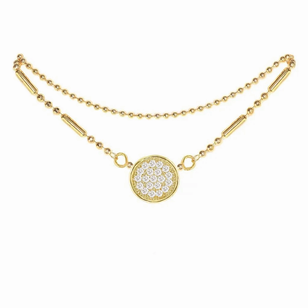 Cubic Zirconia Circle Anklet