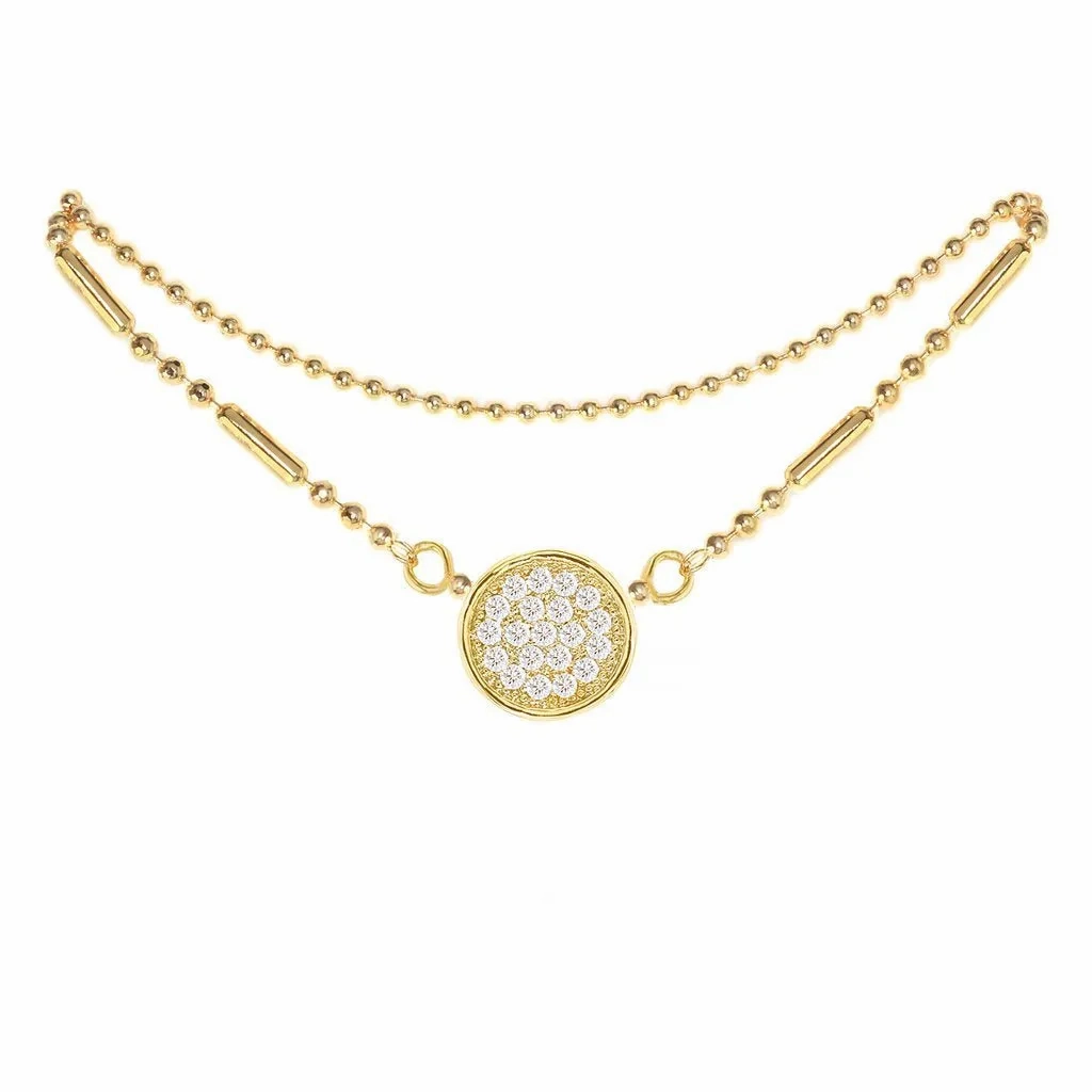 Cubic Zirconia Circle Anklet