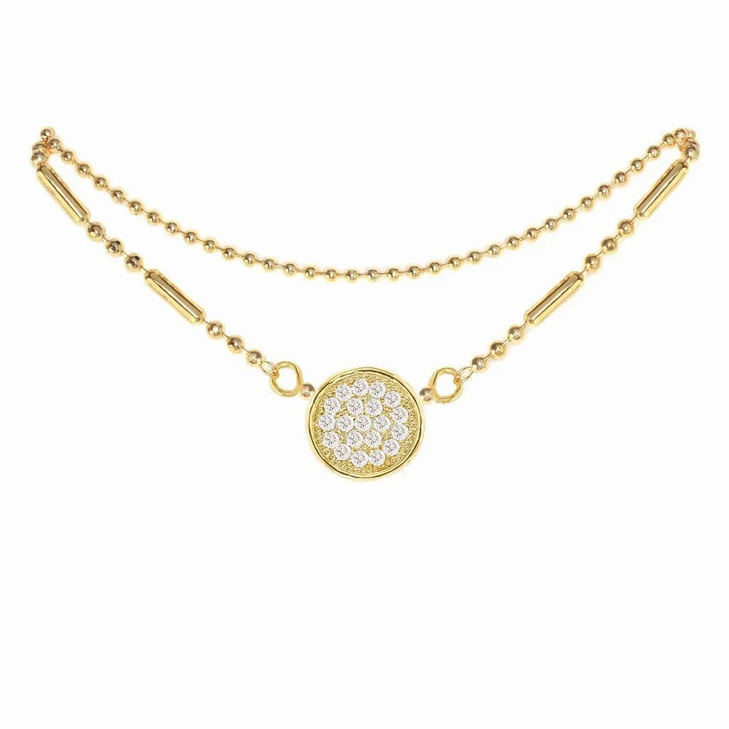 Cubic Zirconia Circle Anklet