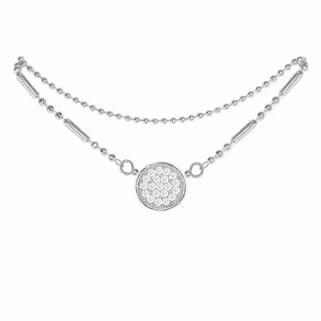 Cubic Zirconia Circle Anklet