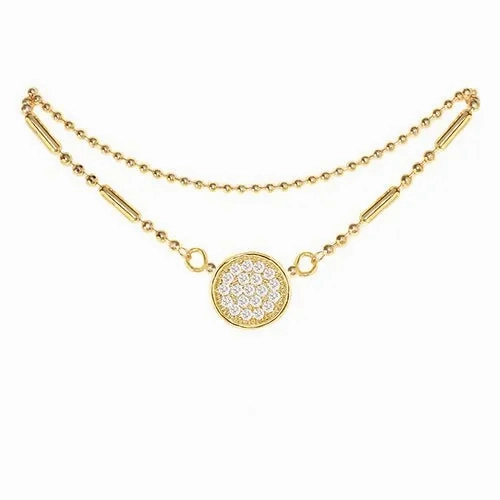 Cubic Zirconia Circle Anklet
