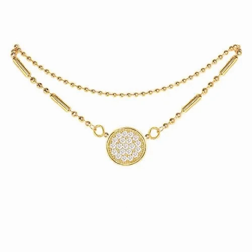 Cubic Zirconia Circle Anklet