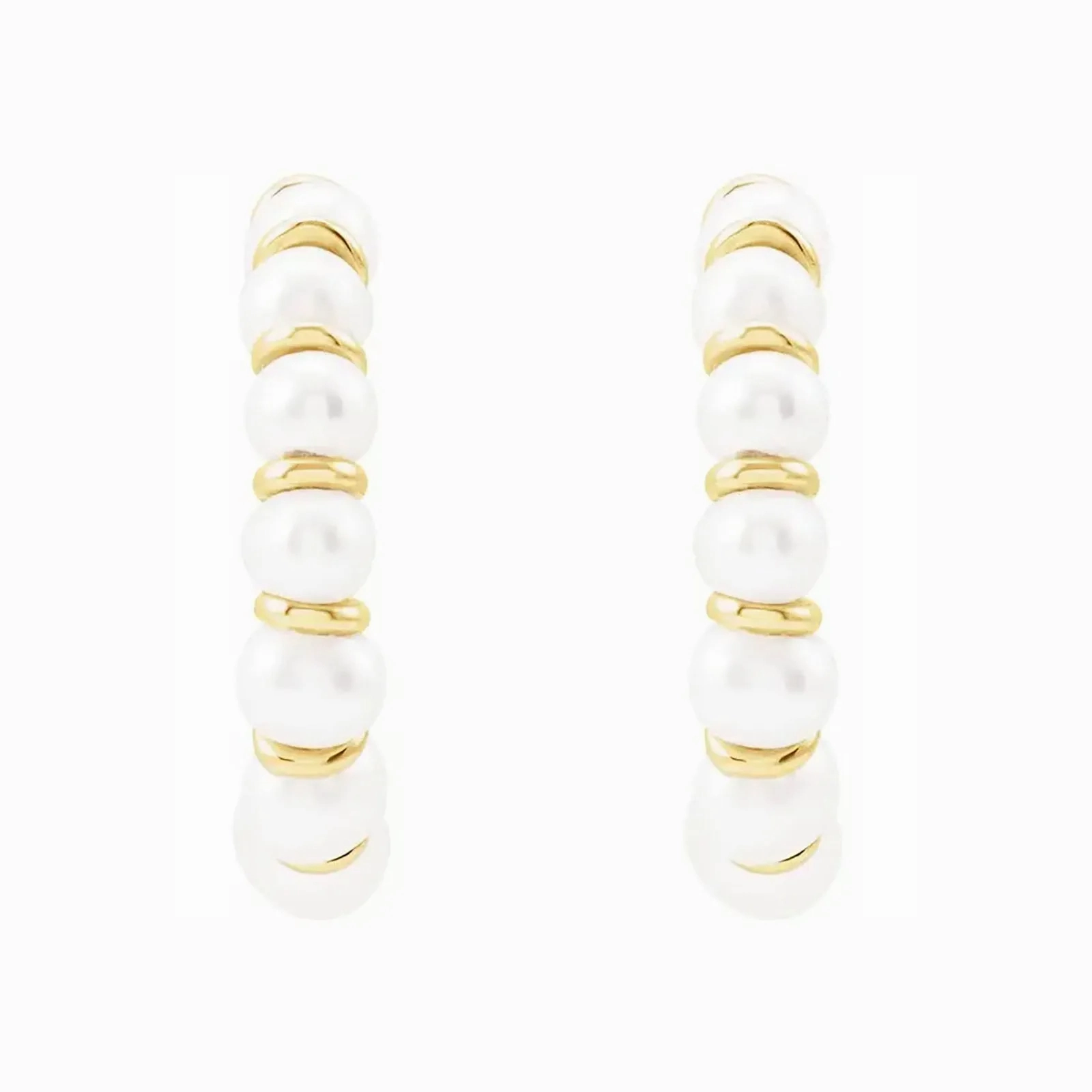 Cultured Freshwater Pearl Hoop Earrings