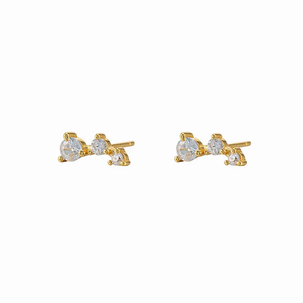 CZ Stone Stud Earrings