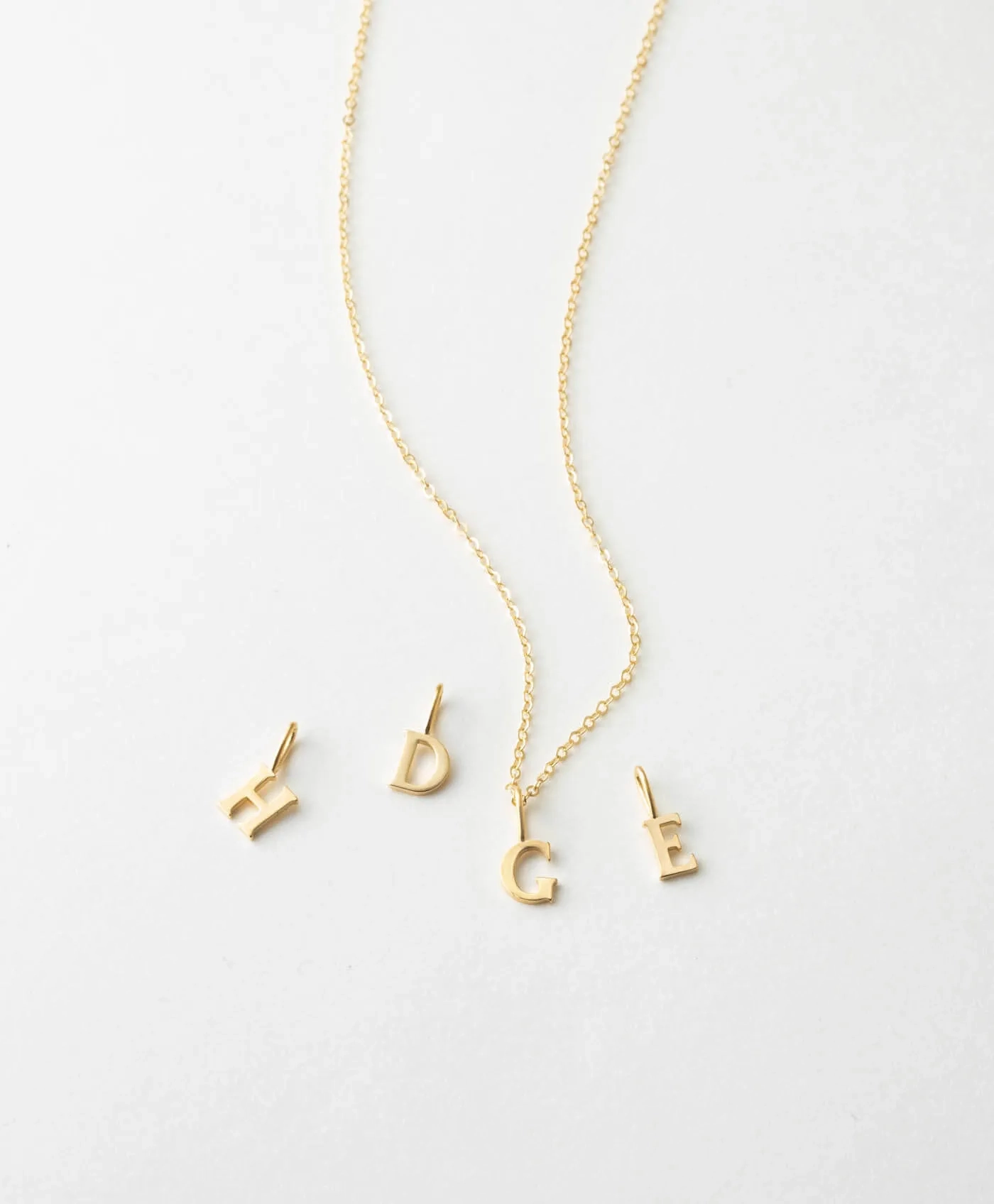Dainty Serif Initial Necklace