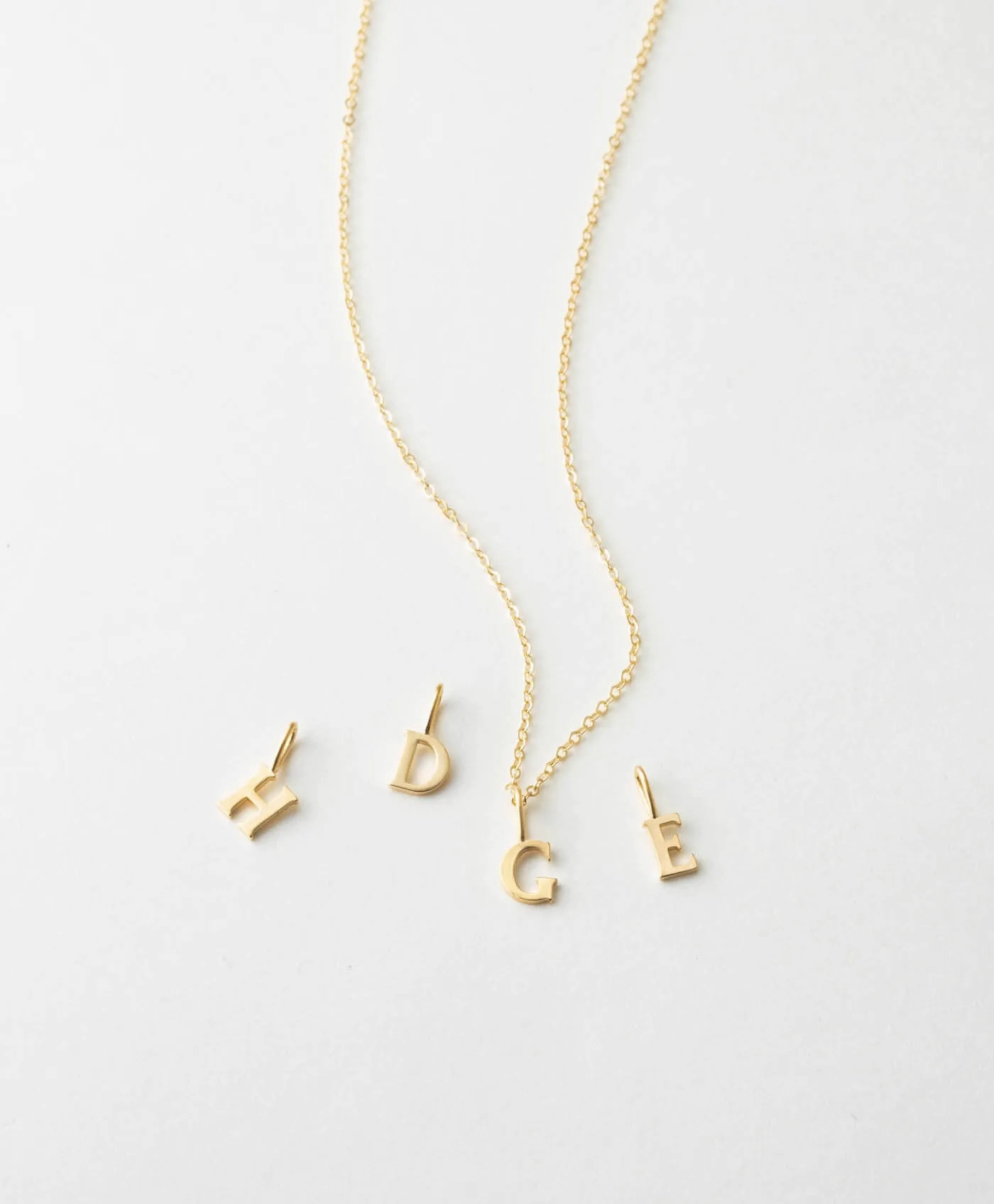 Dainty Serif Initial Necklace
