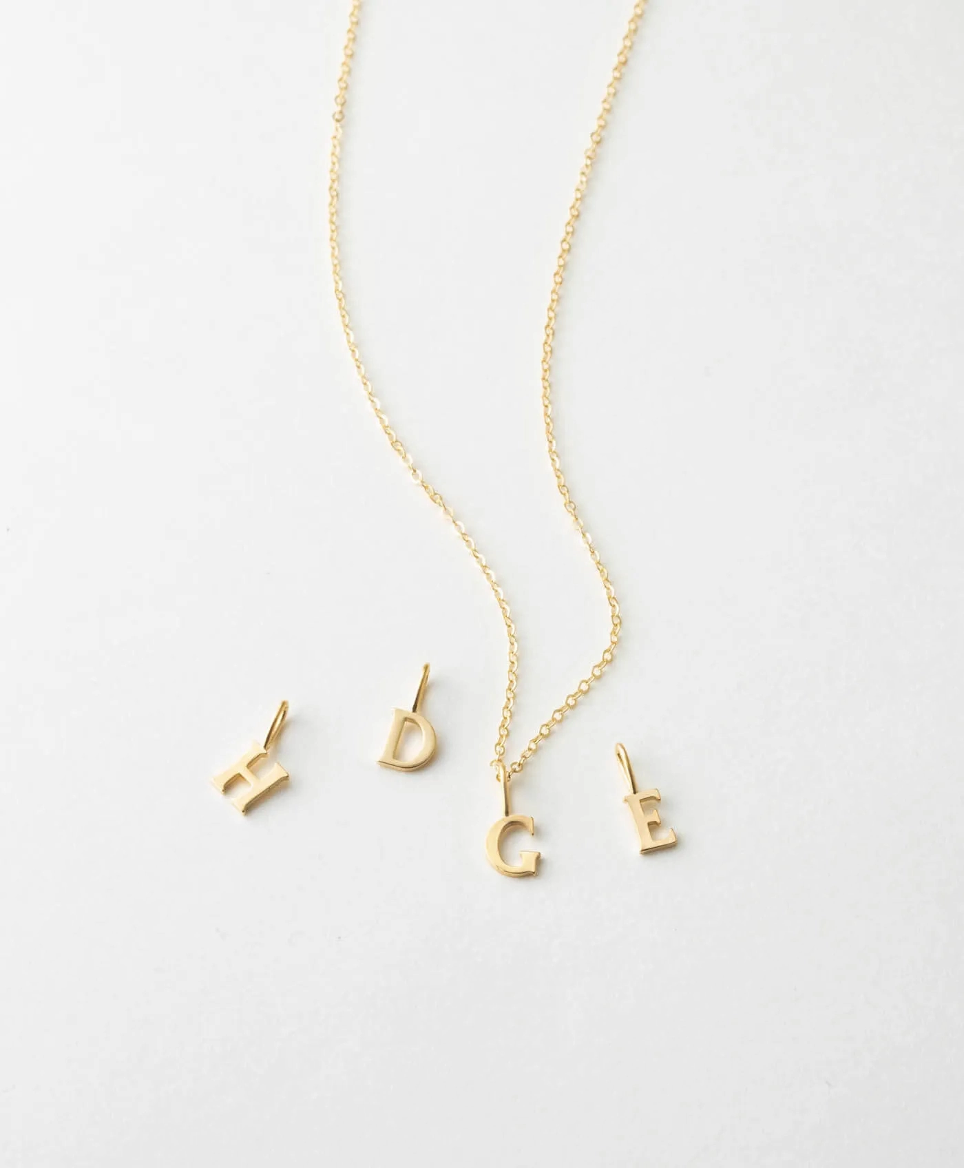 Dainty Serif Initial Necklace
