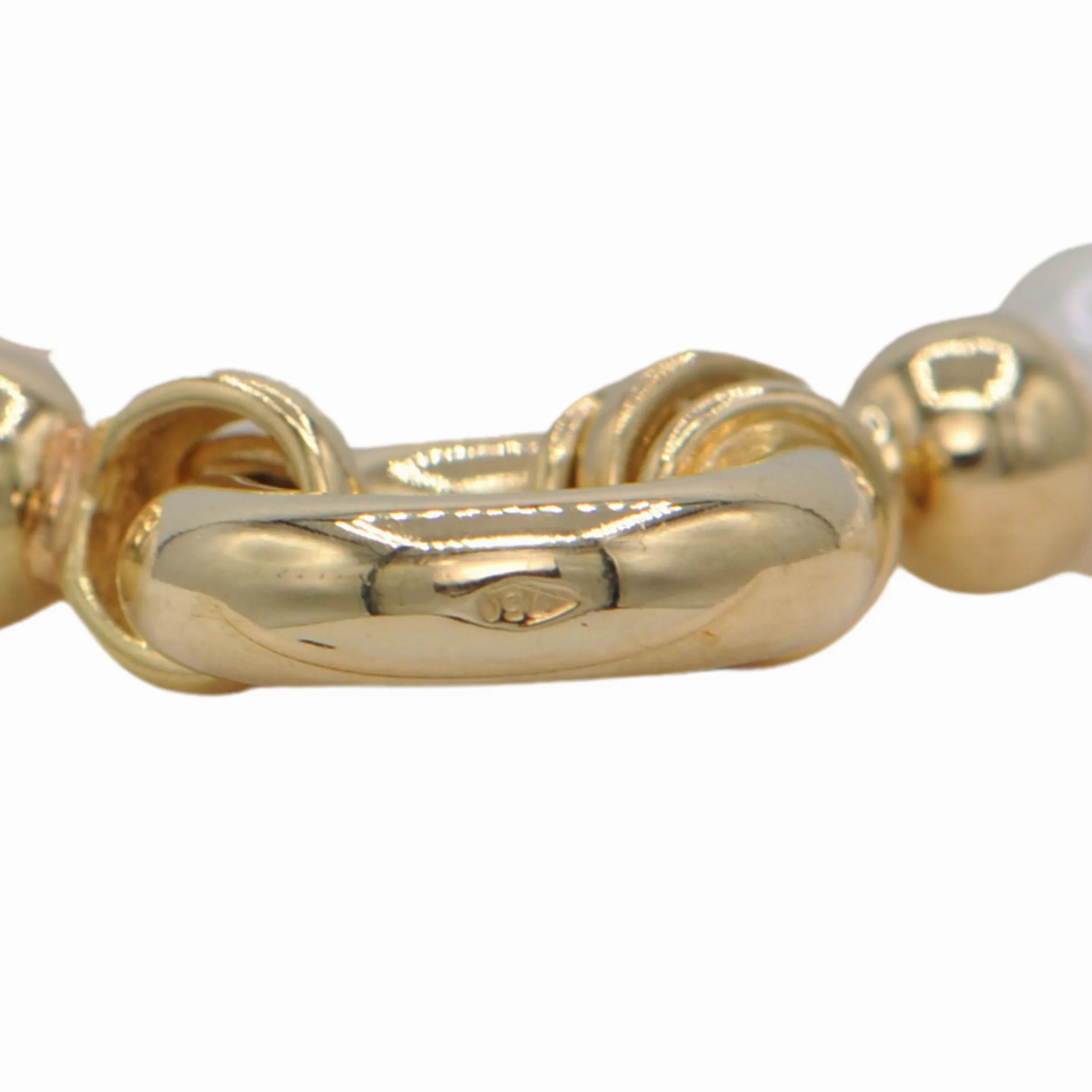 Daisy Exclusive 19&quot; 7.5-8.0mm Single Strand Japanese Cultured Pearl Necklace with 18k Gold Spring Ring Clasp