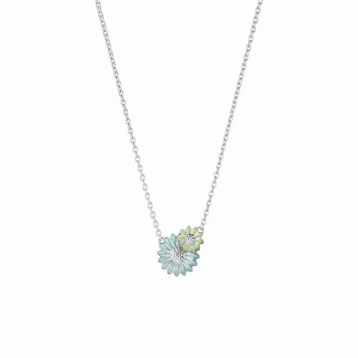 Daisy x Stine Goya Silver, Blue &amp; Green Necklace