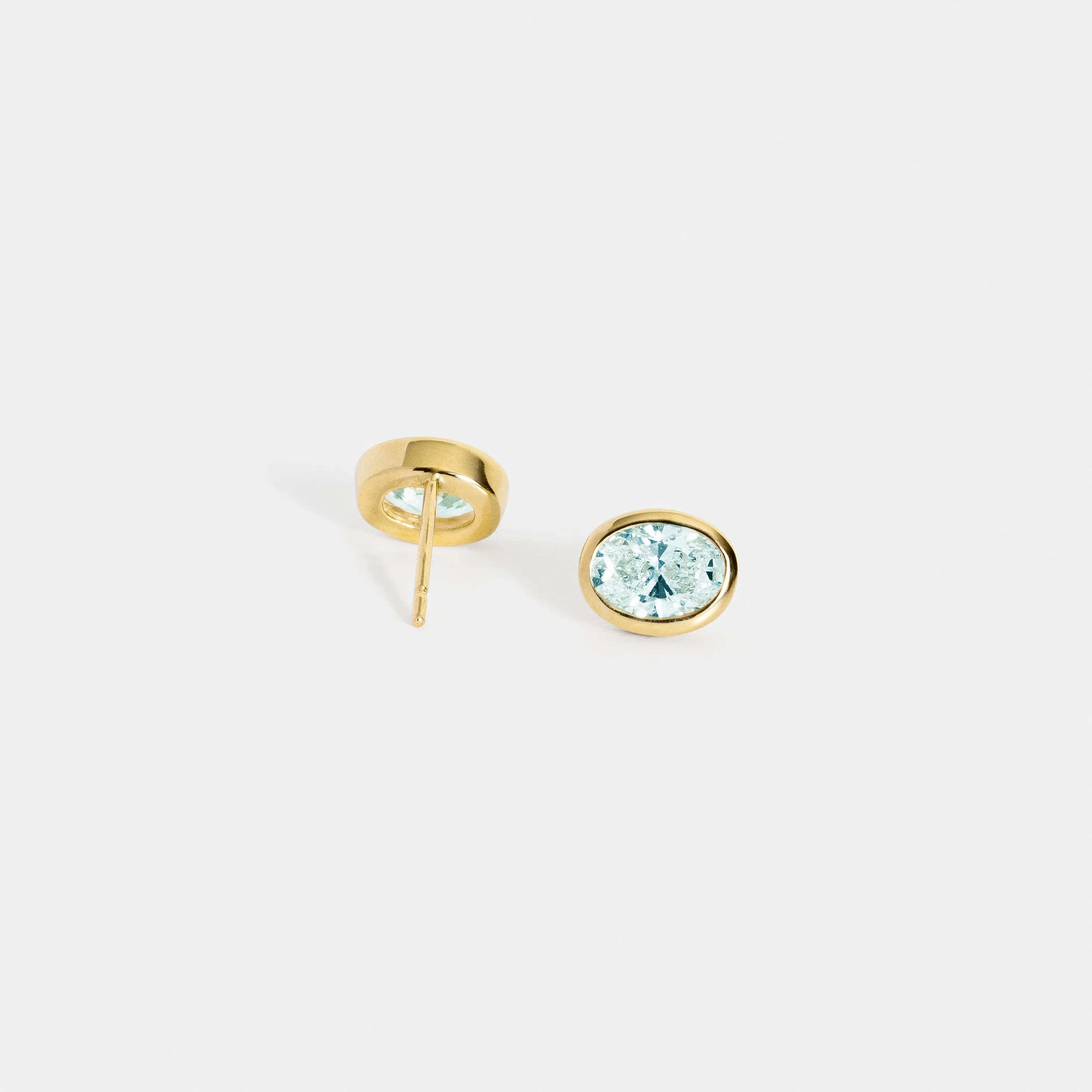 Dana Earrings with Aquamarine