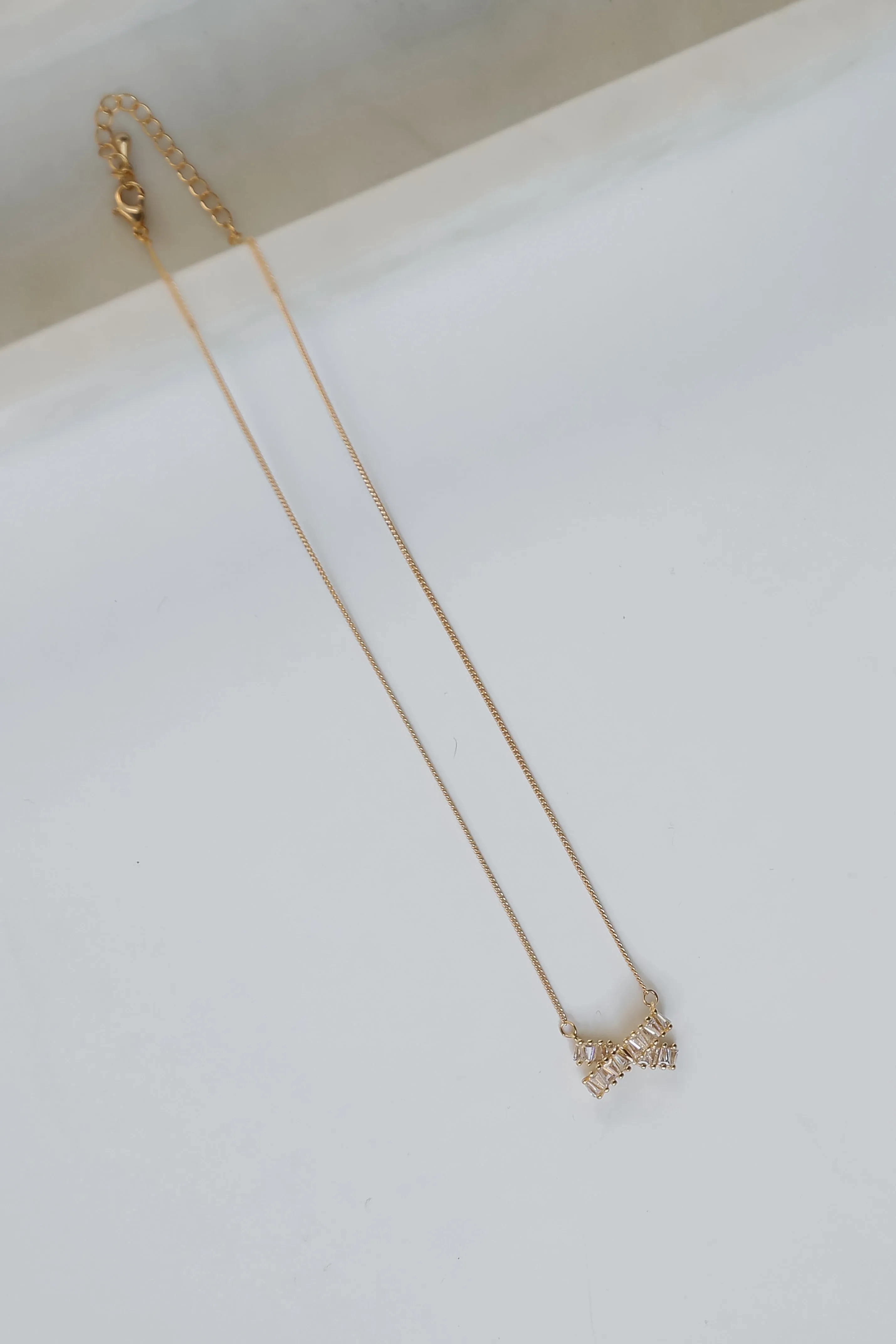 Dana Gold Gemstone Bar Necklace