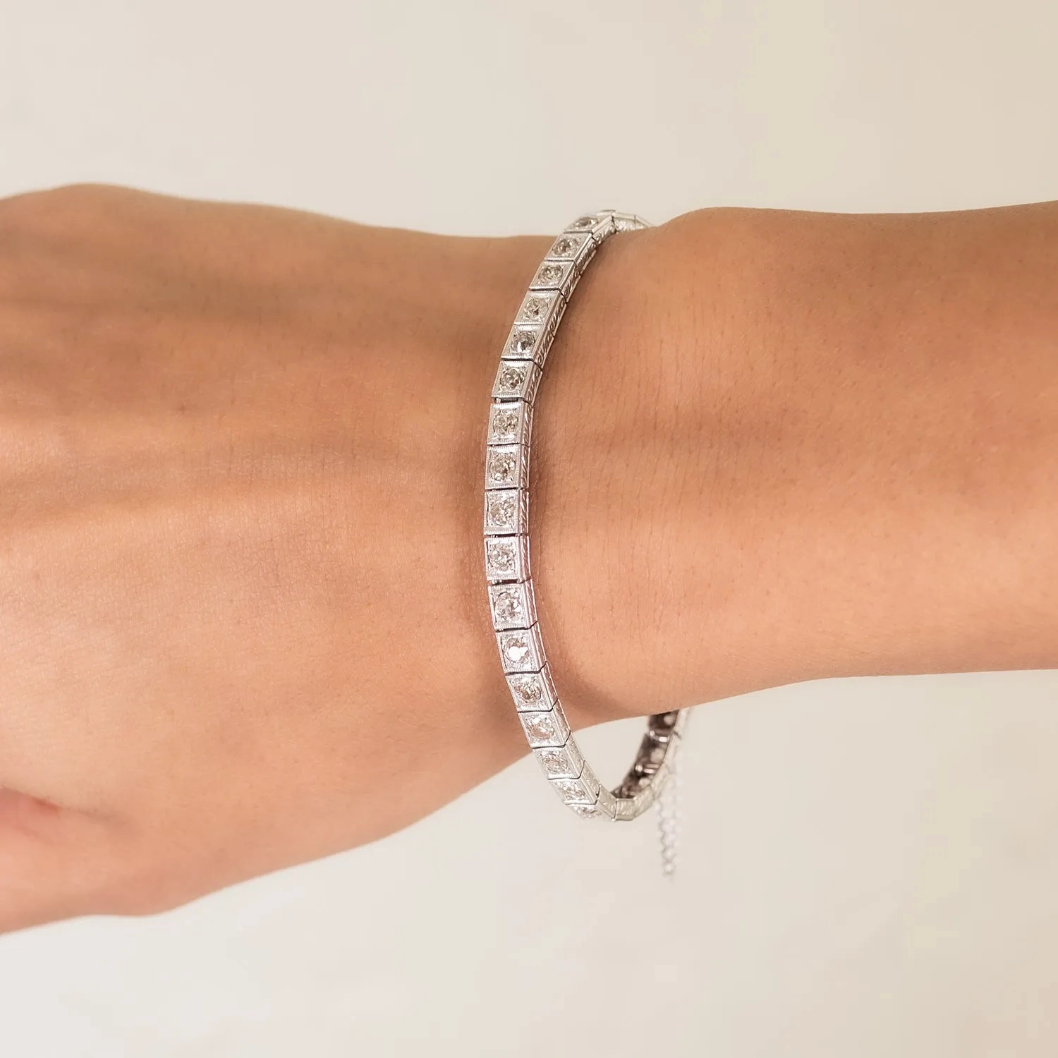 Deco Diamond Tennis Bracelet