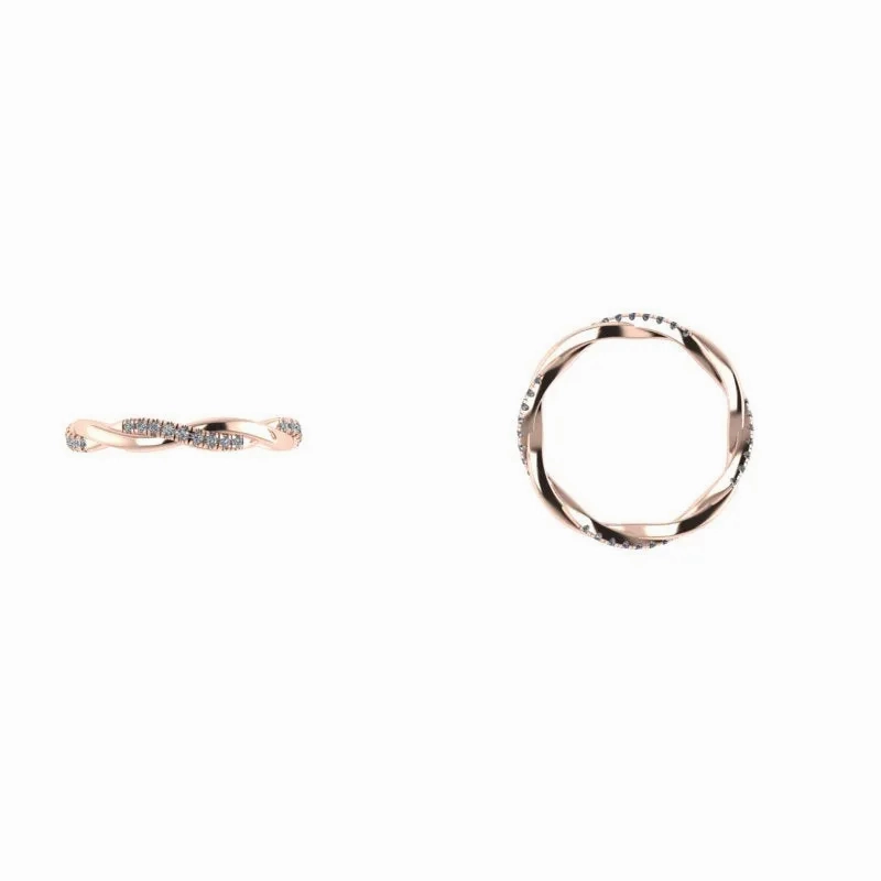 Delicate Twisted Diamond Ring