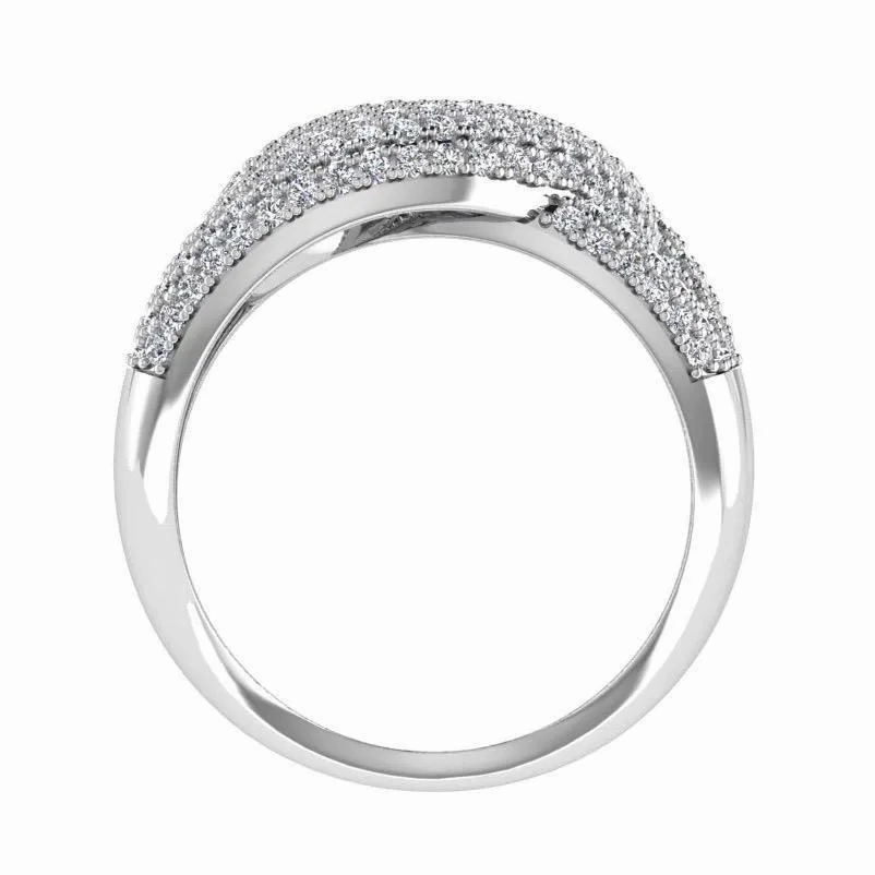 Diamond Crossover Ring 18K Gold (2.0 ct. tw)