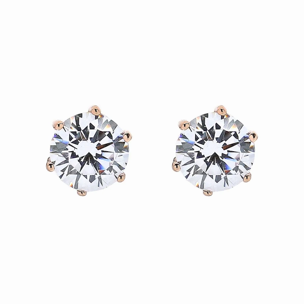 Diamond Crystalline 6 Prong Studs 5 Carat