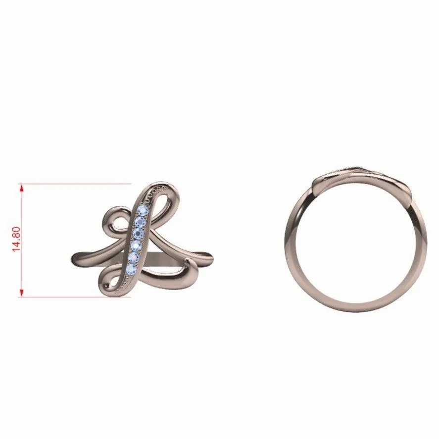 Diamond Initial Ring