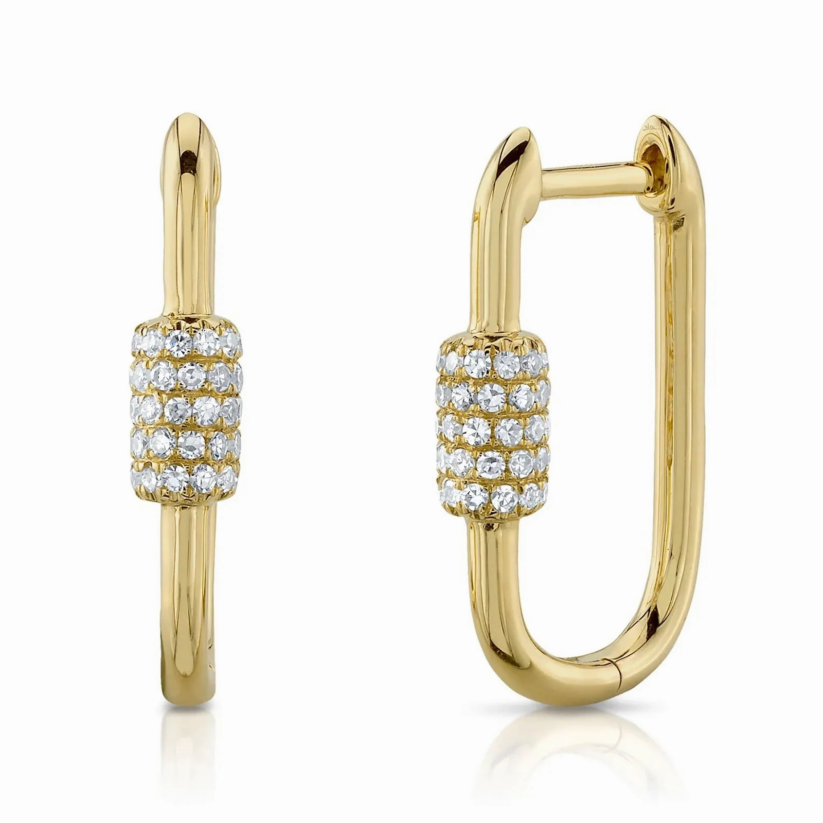 Diamond Oblong Hoops