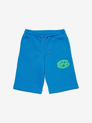 Diesel Boys Logo Shorts in Blau
