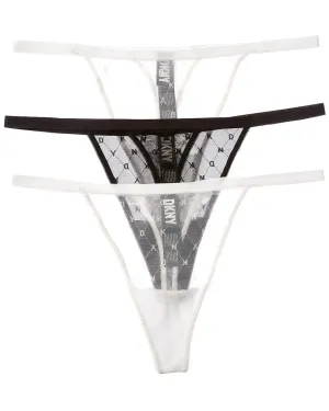 DKNY 3er-Pack Monogramm-Mesh-Tanga