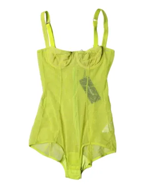 Dolce & Gabbana Tüll-Balconette-Büstenhalter-Bodysuit Damenunterwäsche