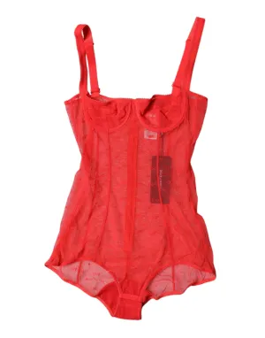 Dolce & Gabbana Tüll-Balconette-Büstenhalter-Bodysuit Damenunterwäsche
