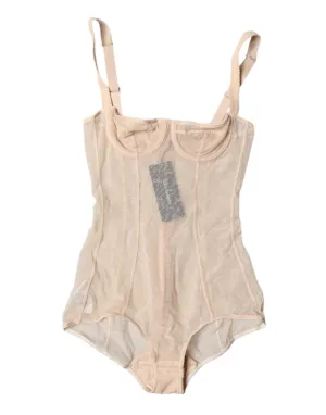 Dolce & Gabbana Tüll-Balconette-Büstenhalter-Bodysuit Damenunterwäsche