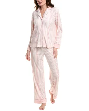 Donna Karan Schlafanzug 2-teiliges Velours-Pyjama-Hosen-Set