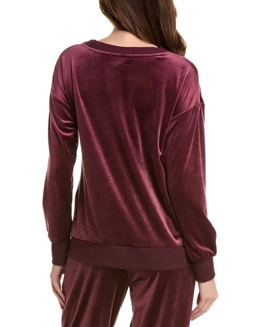 Donna Karan Schlafbekleidung Velour Schlafoberteil