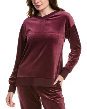 Donna Karan Schlafbekleidung Velour Schlafoberteil