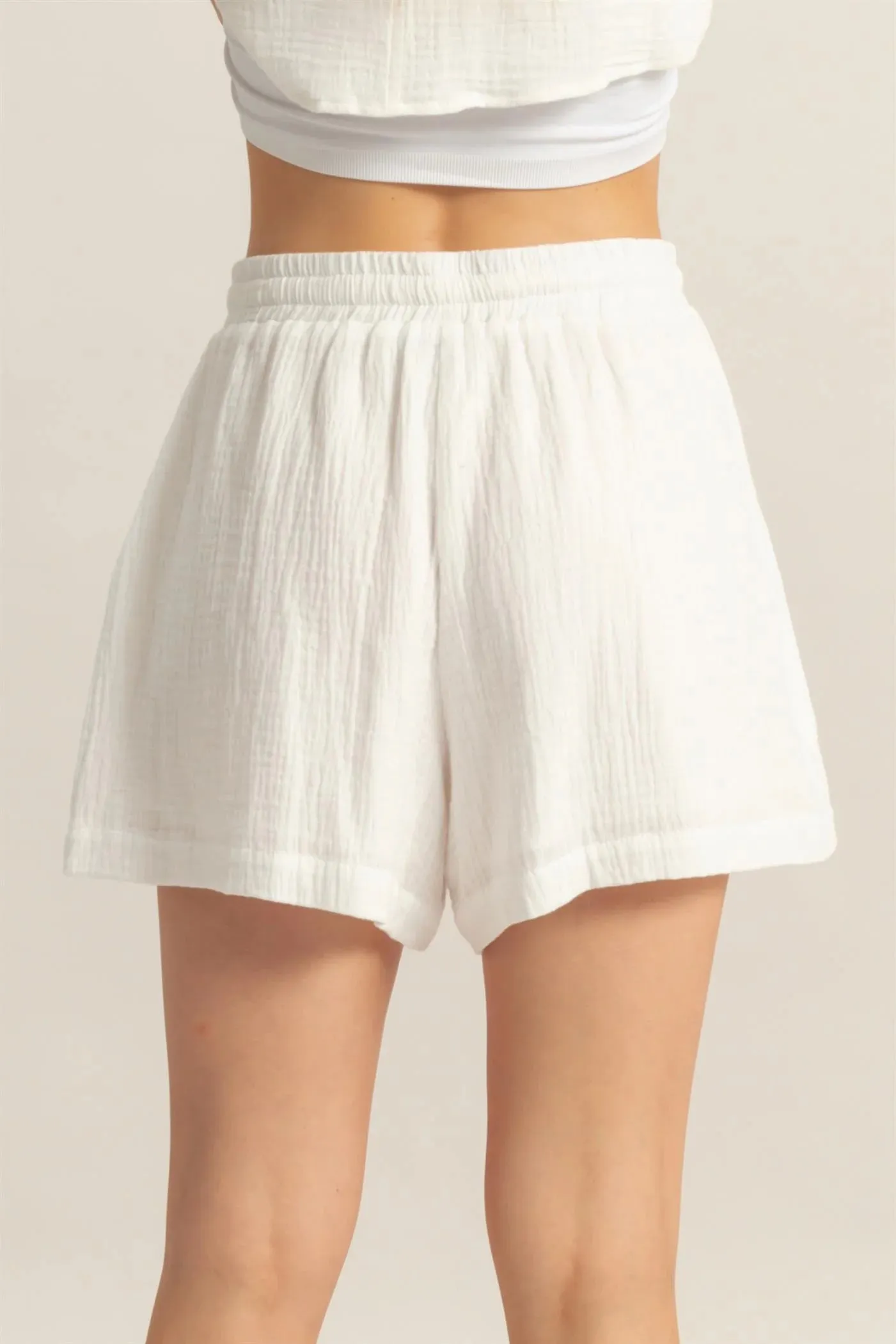 Double Down Gaze Fließende Shorts