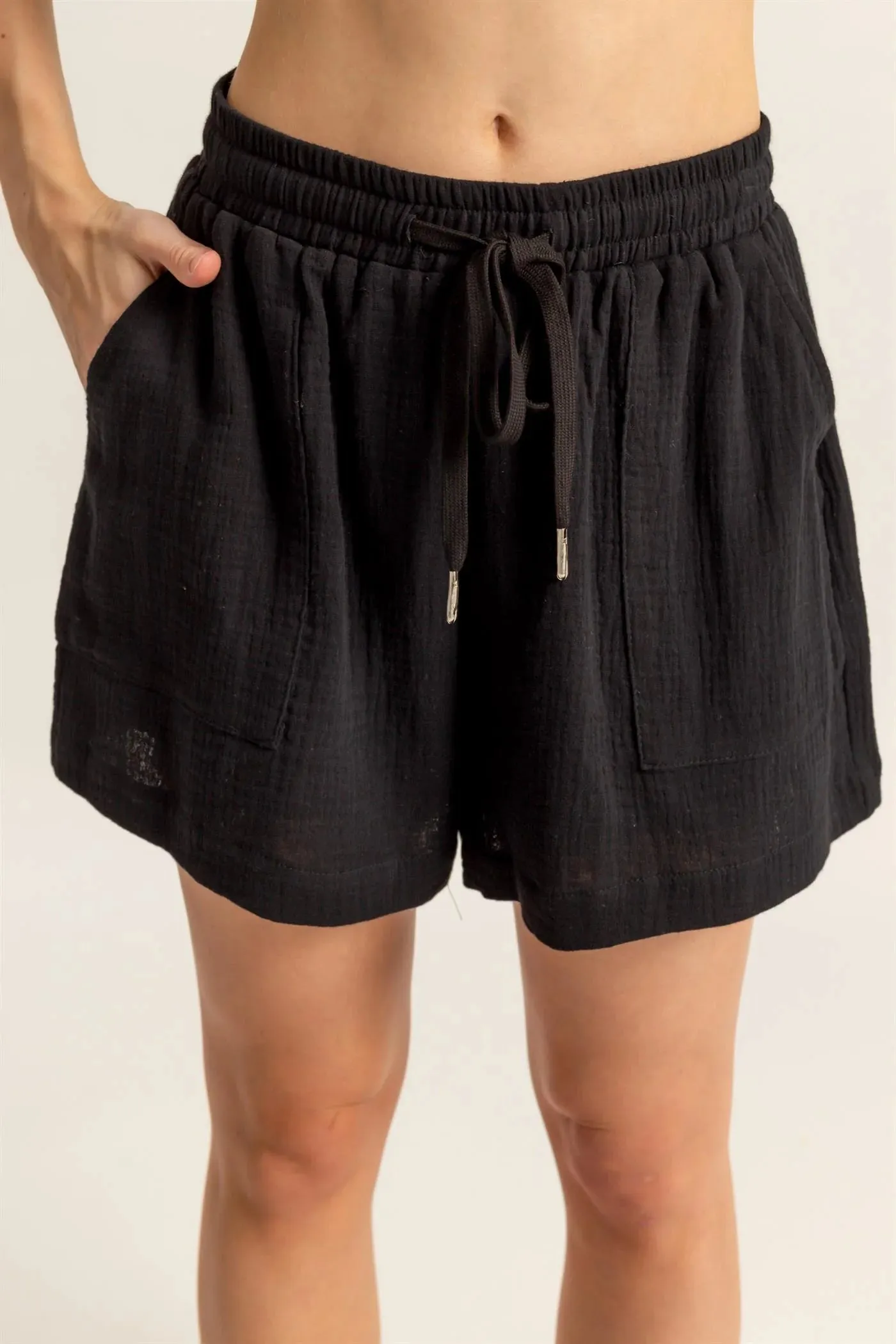 Double Down Gaze Fließende Shorts