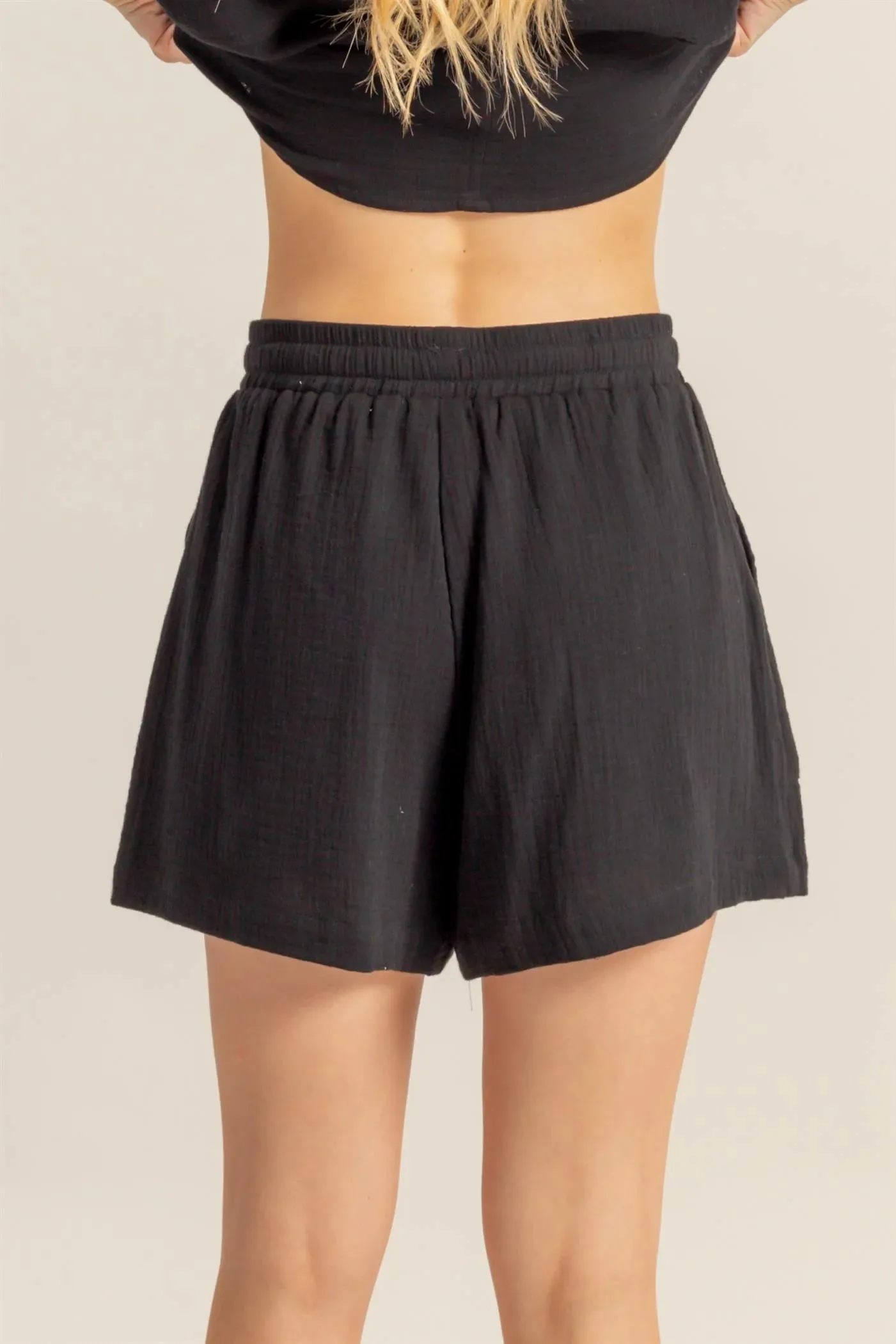 Double Down Gaze Fließende Shorts
