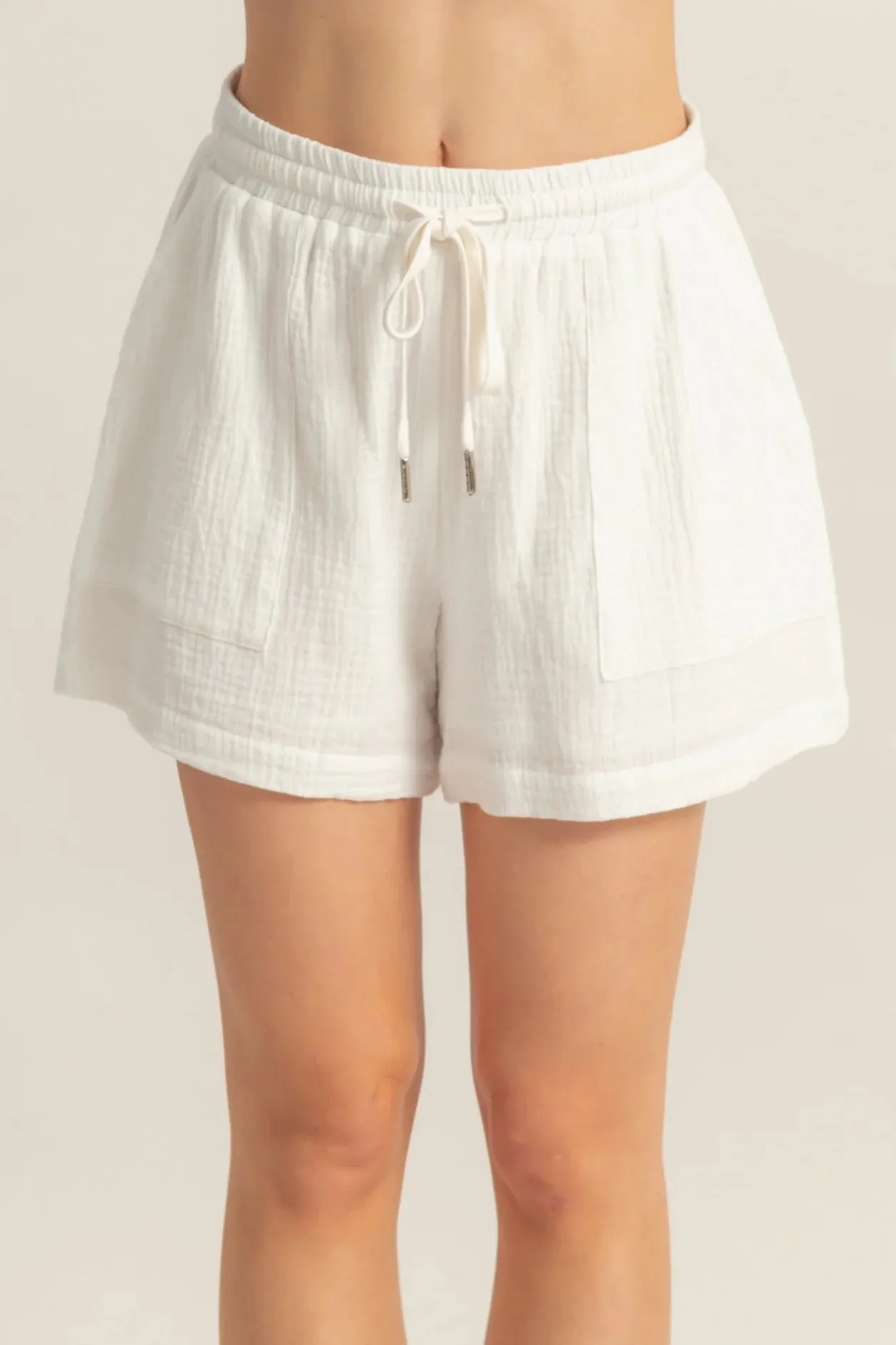 Double Down Gaze Fließende Shorts