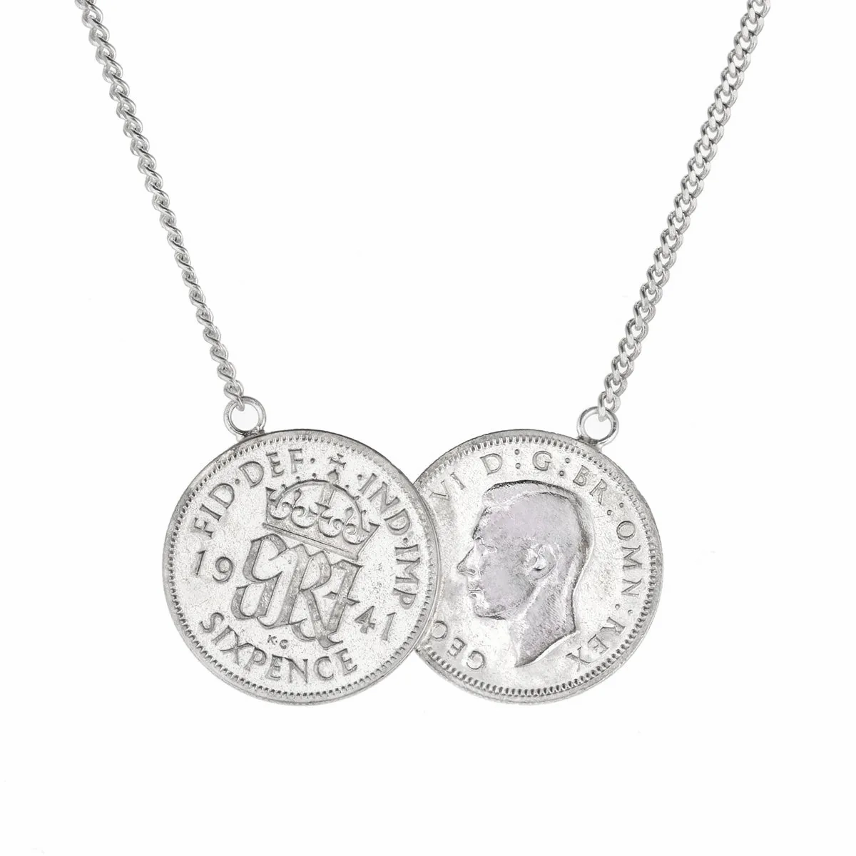 Double Sided 1941 Silver Coin Pendant