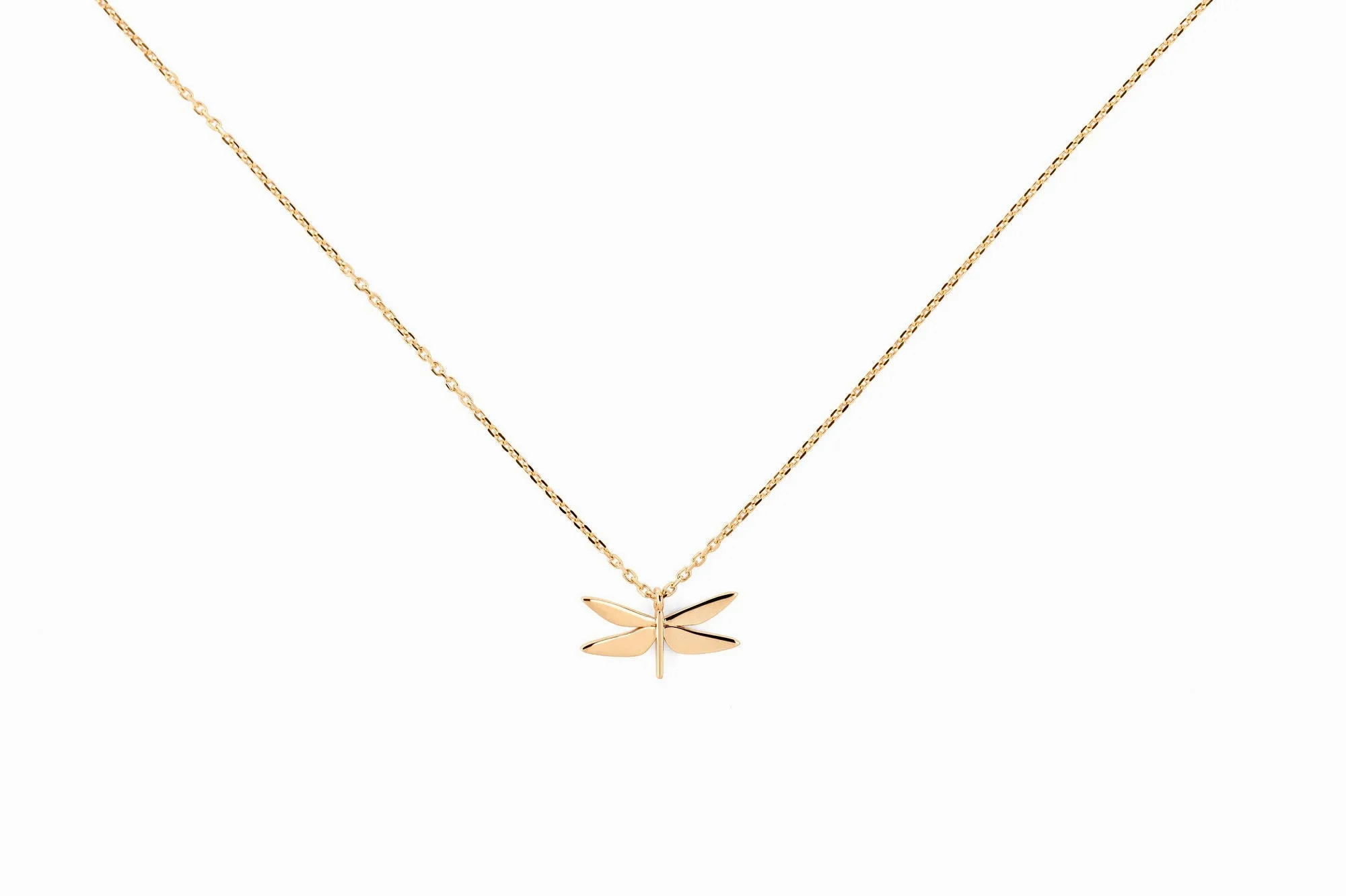 Dragonfly 14K Gold Pendant