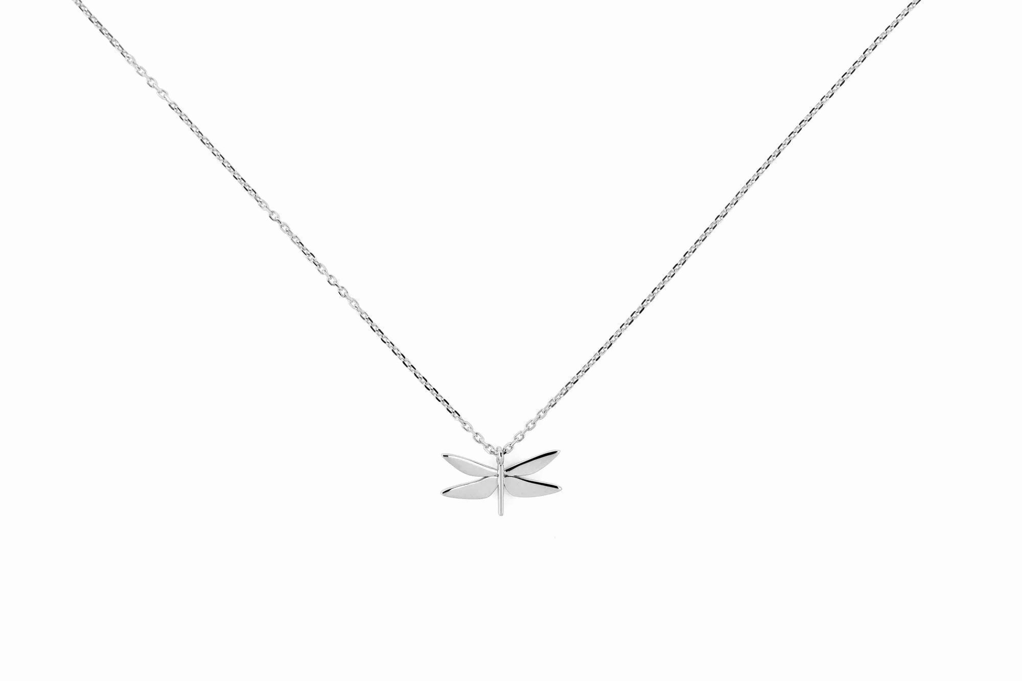Dragonfly 14K Whitegold Pendant