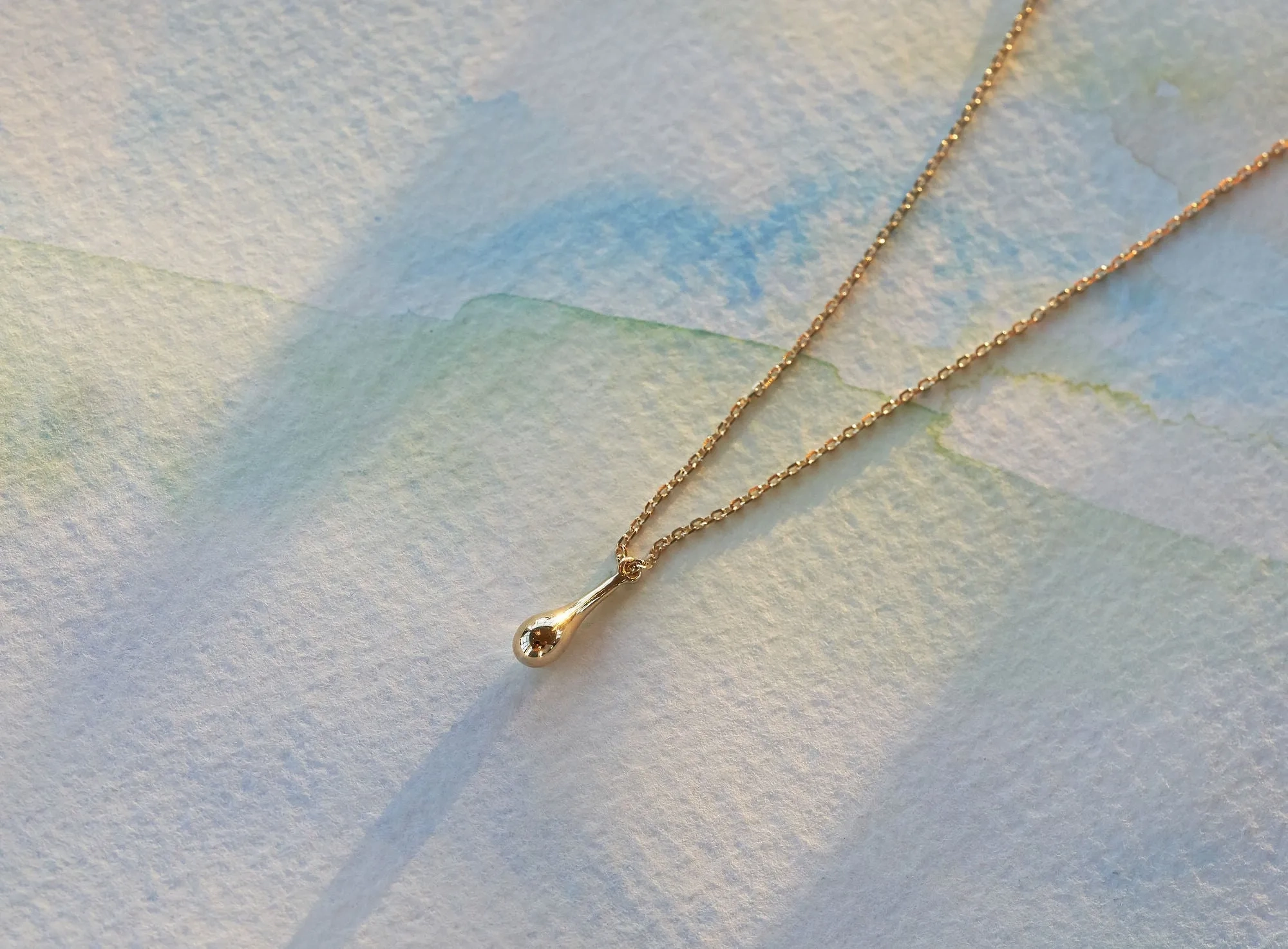 Drop 14K Gold Necklace