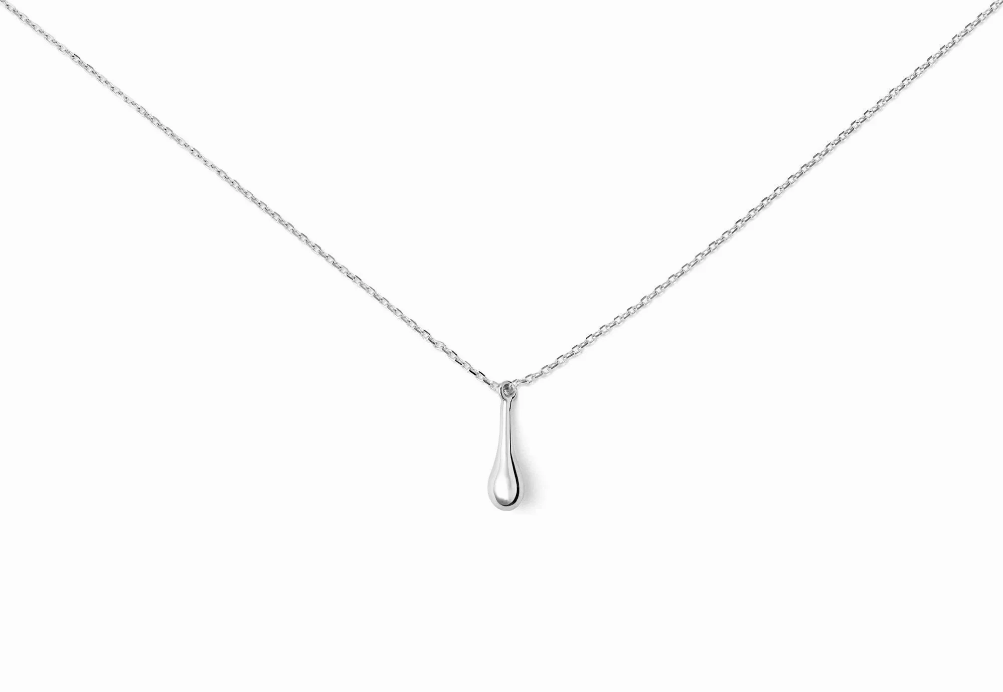Drop 14K Whitegold Necklace