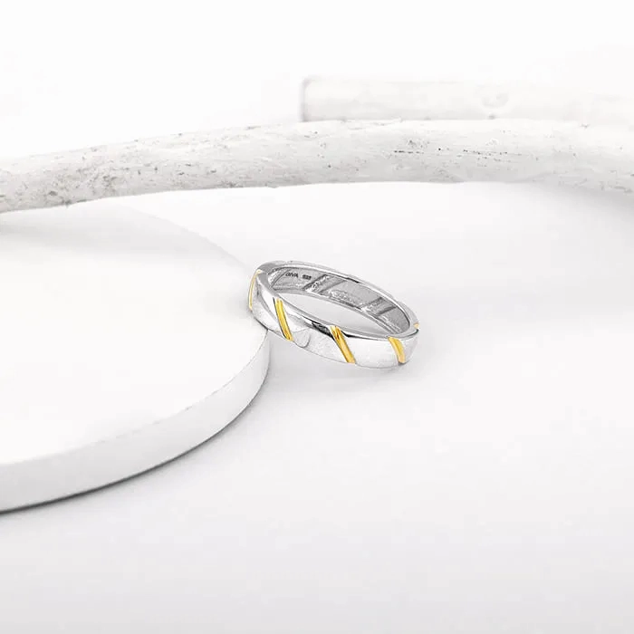 Dual Tone Charismatic Ring For Him