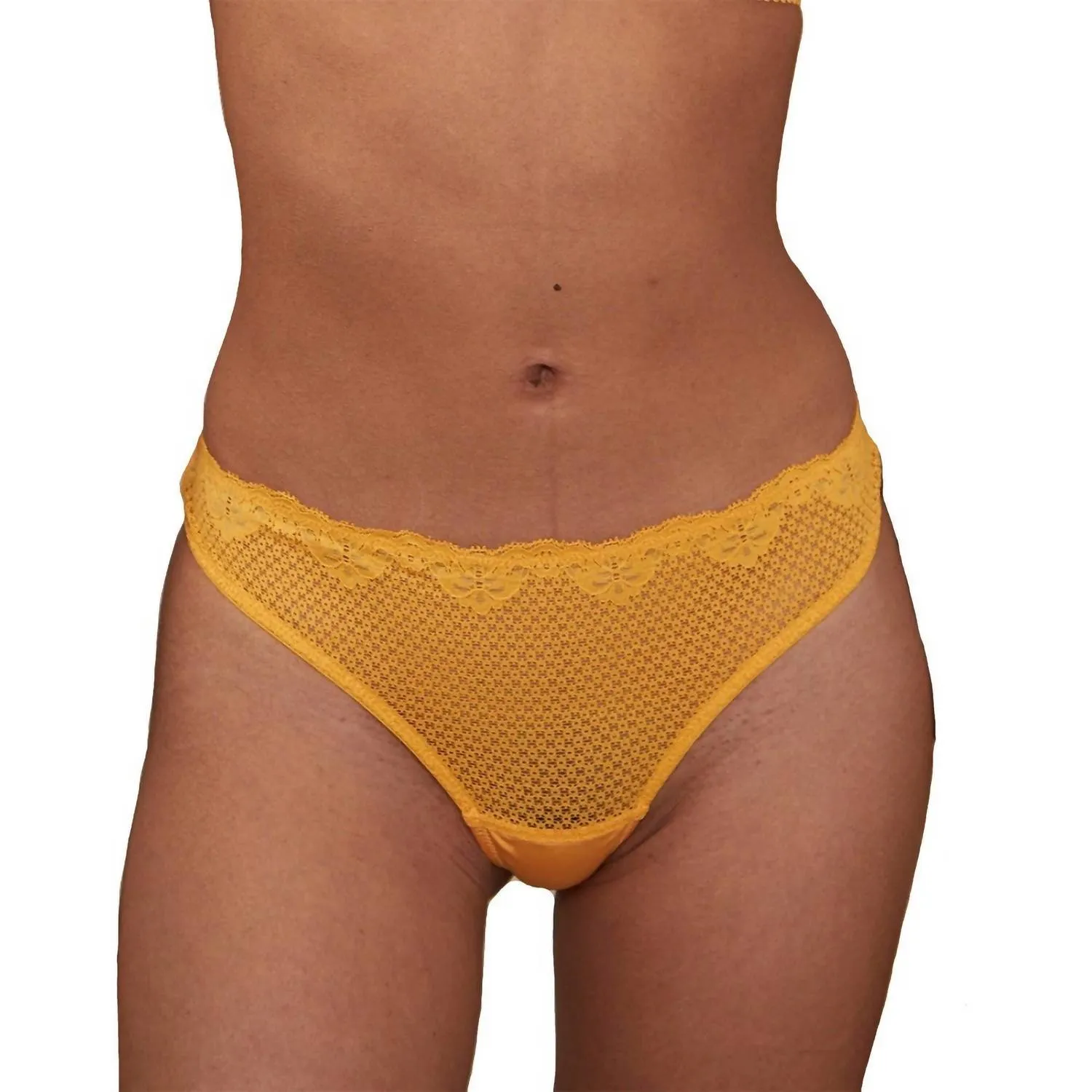 Duet Spitzen String-Tanga mit niedrigem Bund in Ringelblume